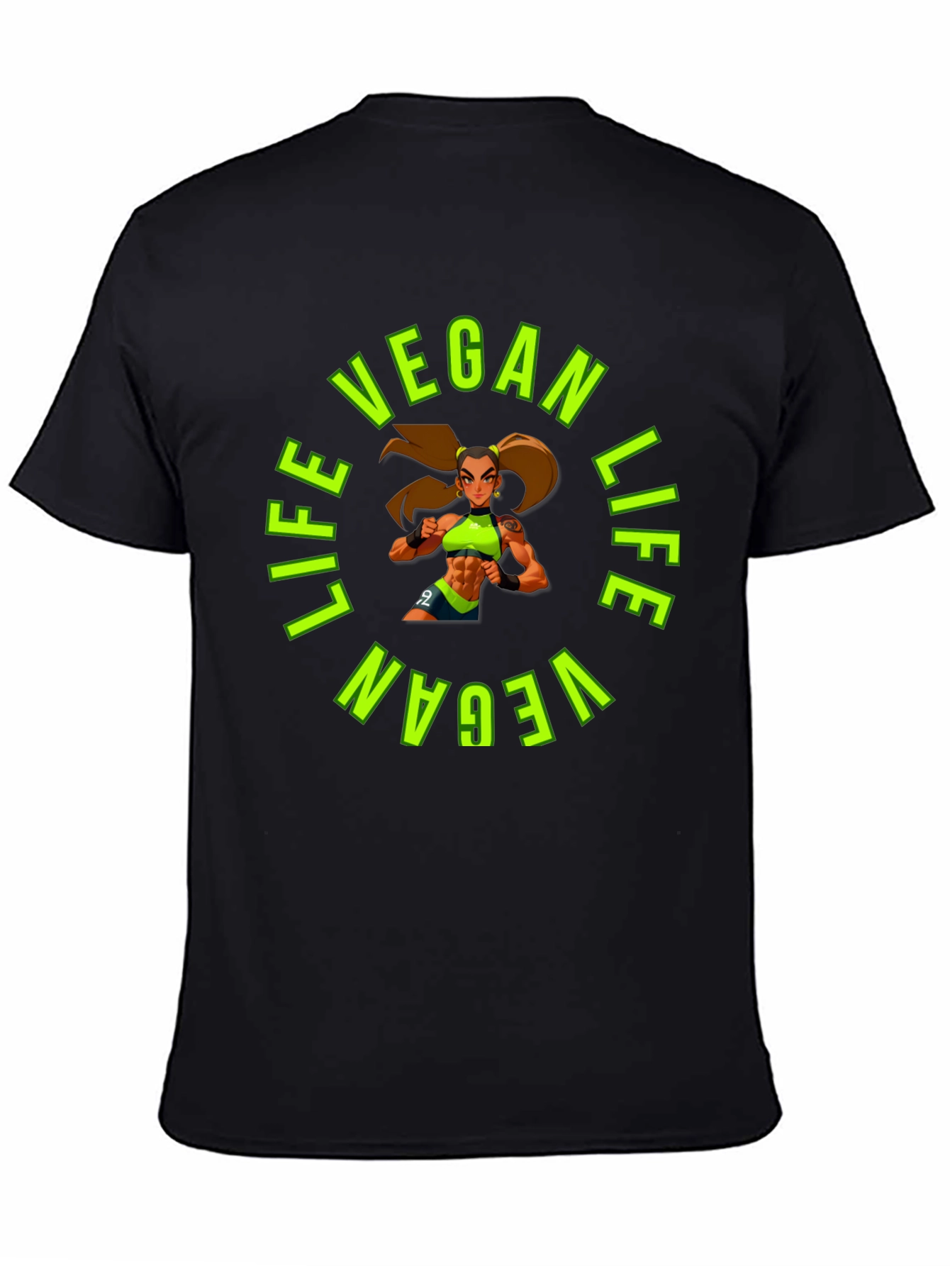 Vegan Life Graphic Tee - Black T-Shirt