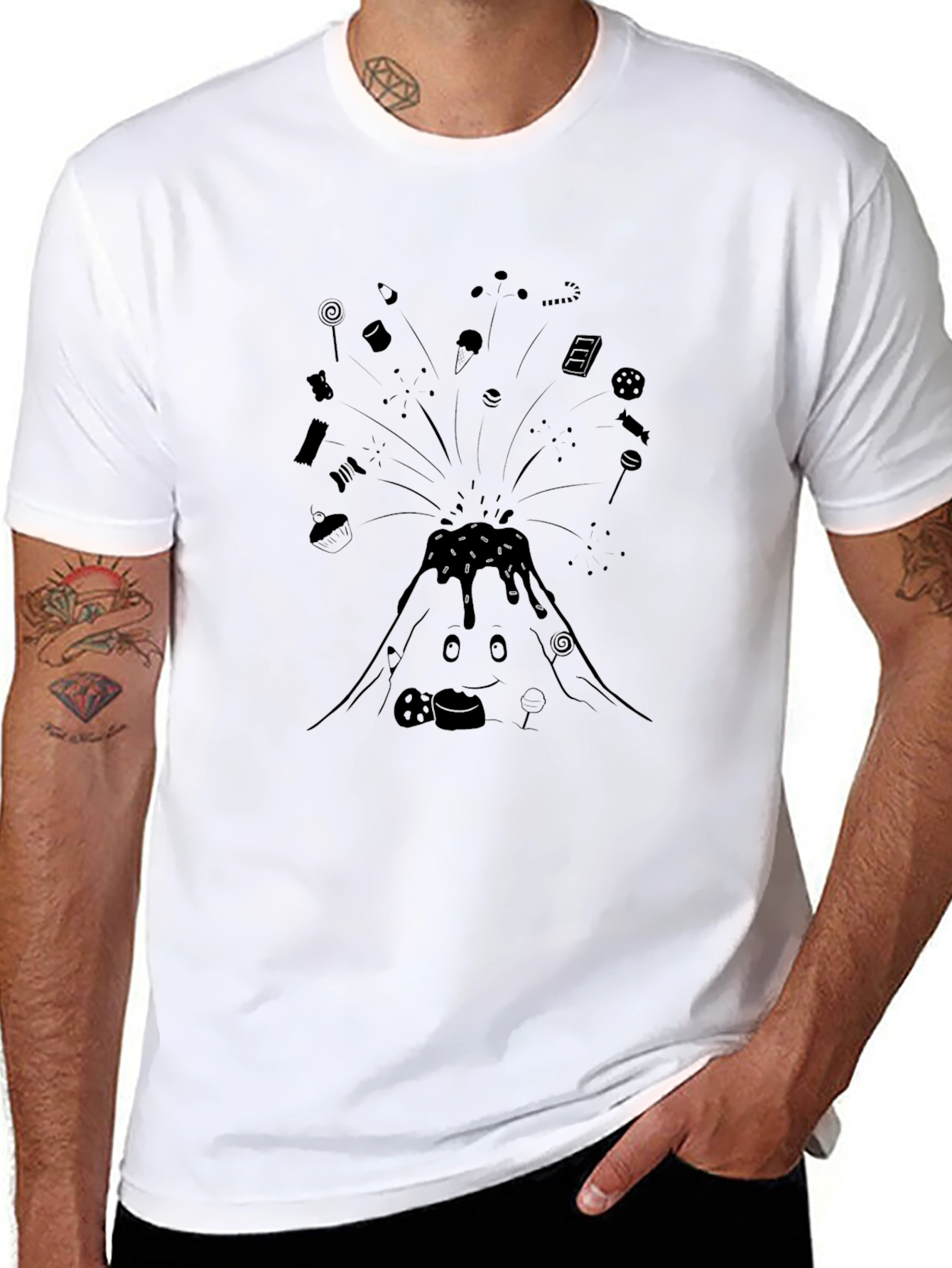 Candy Volcano Black T-Shirt