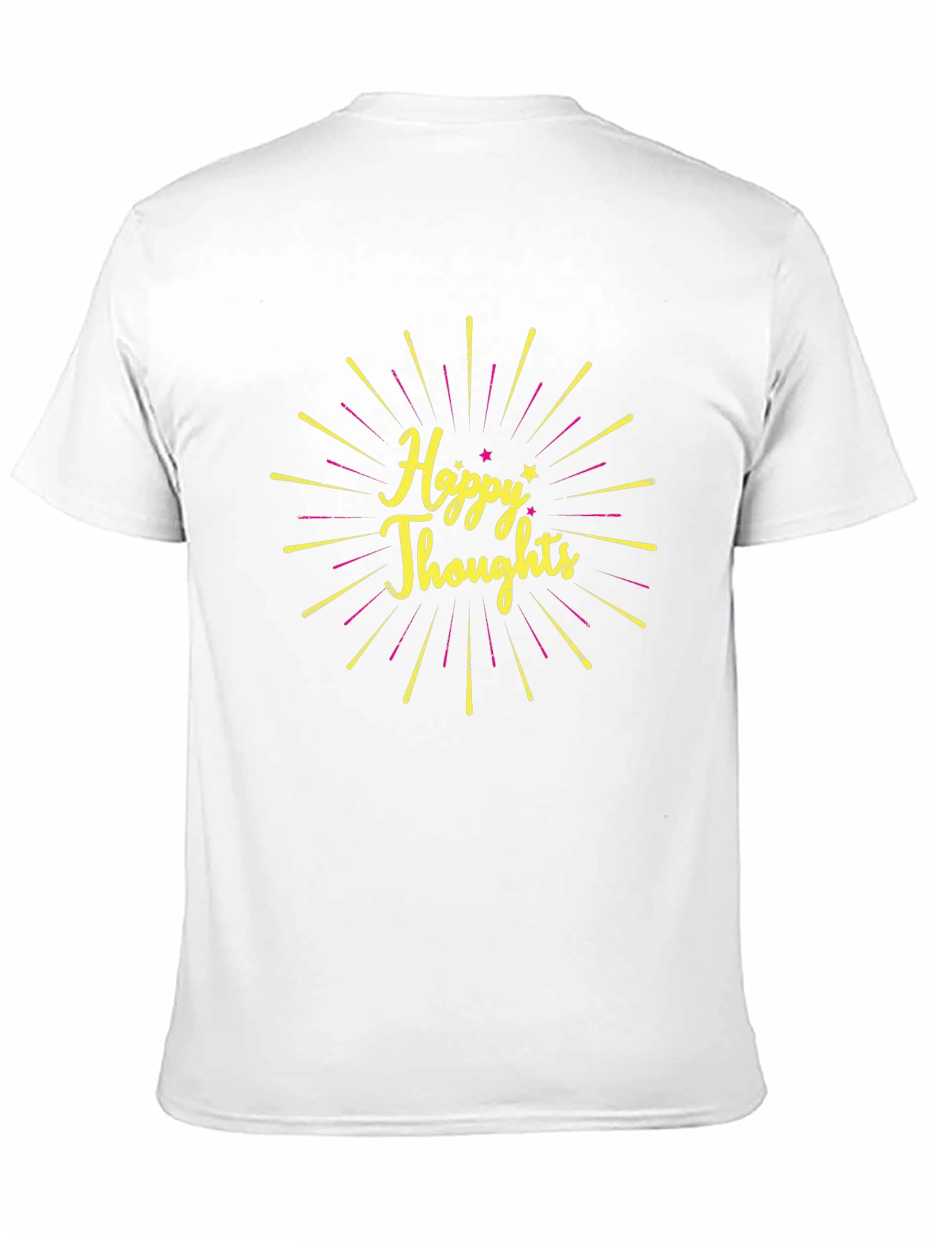 Happy Thoughts Graphic Tee - Black Cotton Casual Shirt