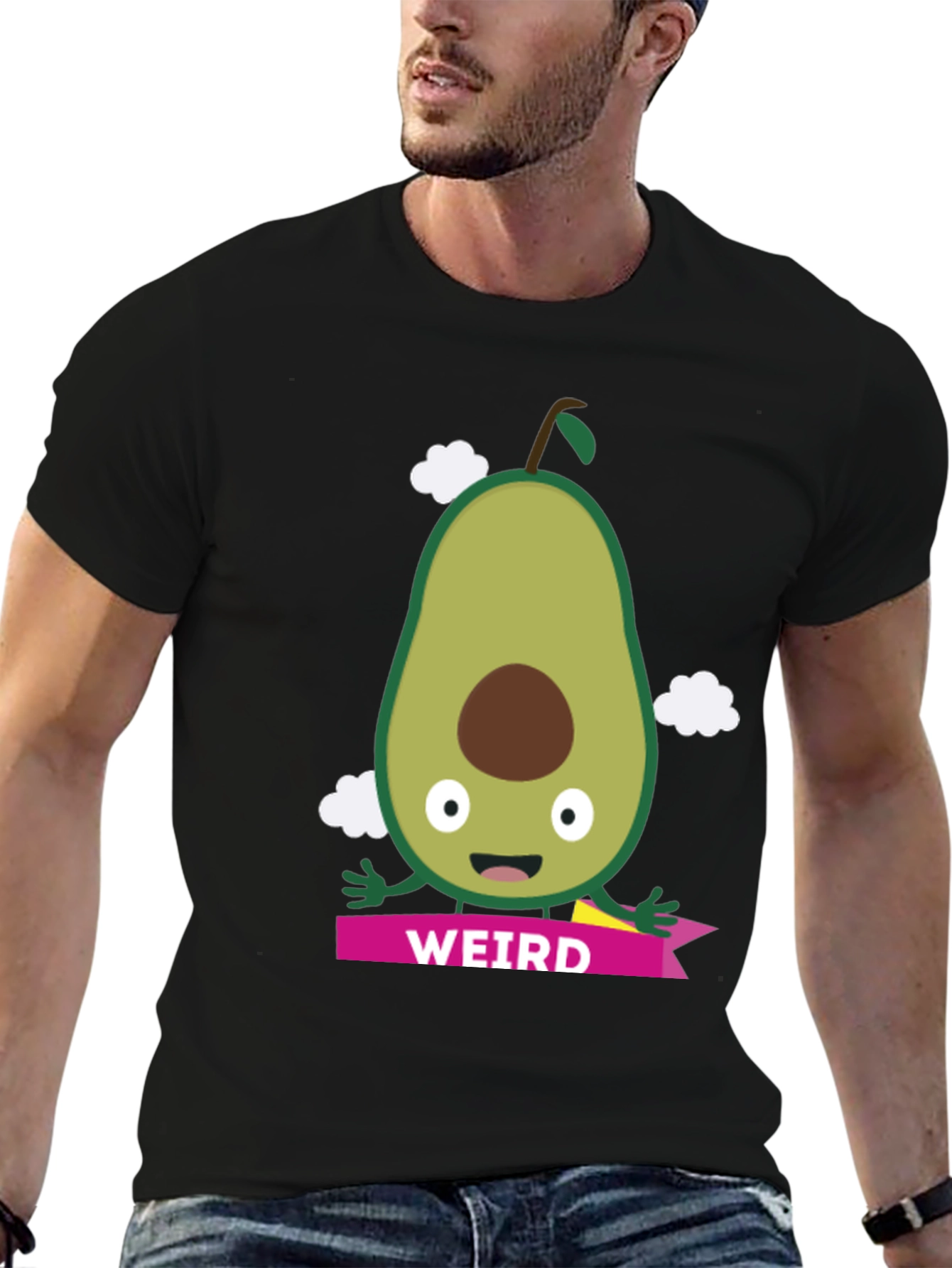 Weird Avocado Graphic T-Shirt - Fun & Quirky Tee