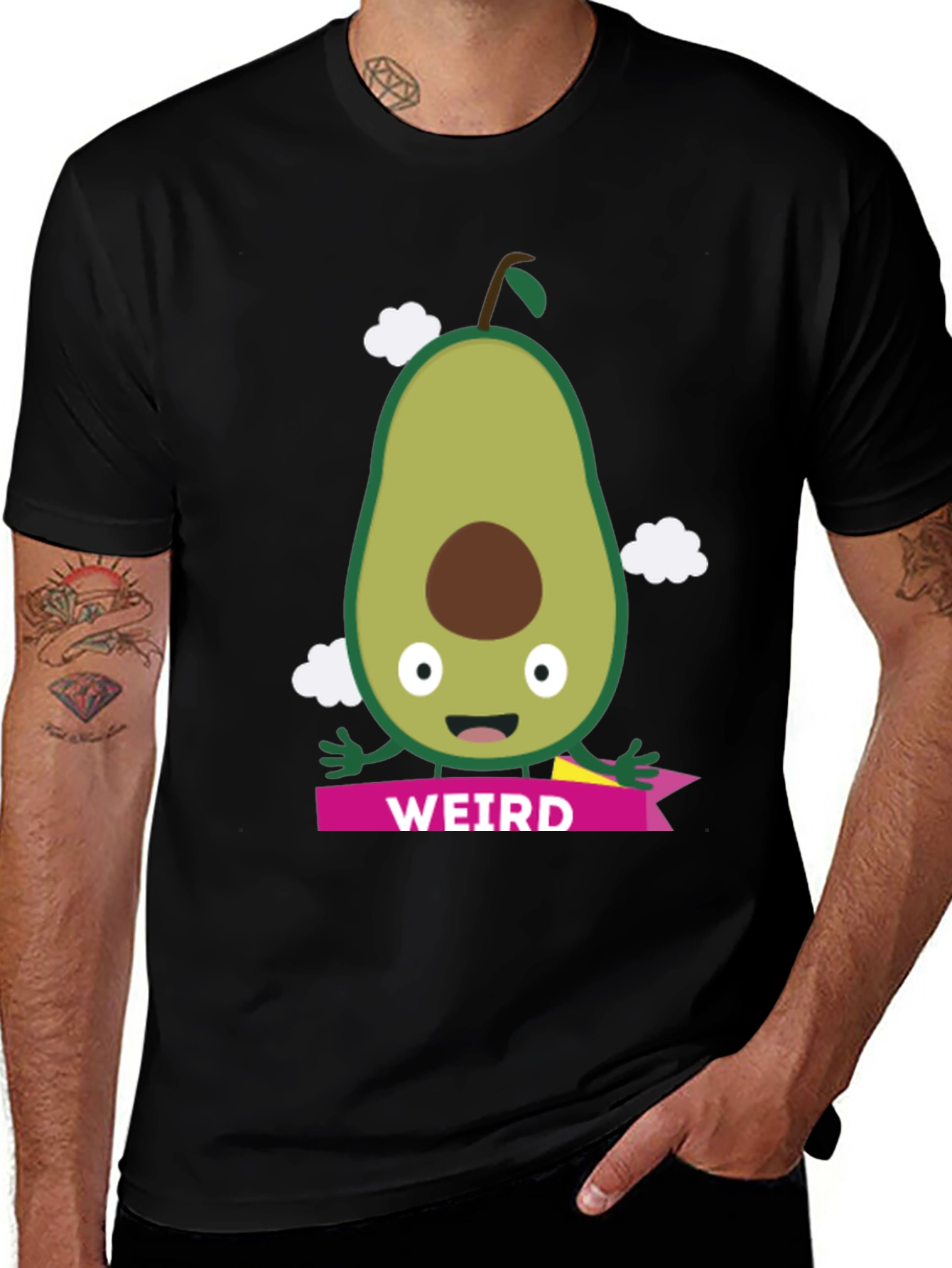 Weird Avocado Graphic T-Shirt - Fun & Quirky Tee