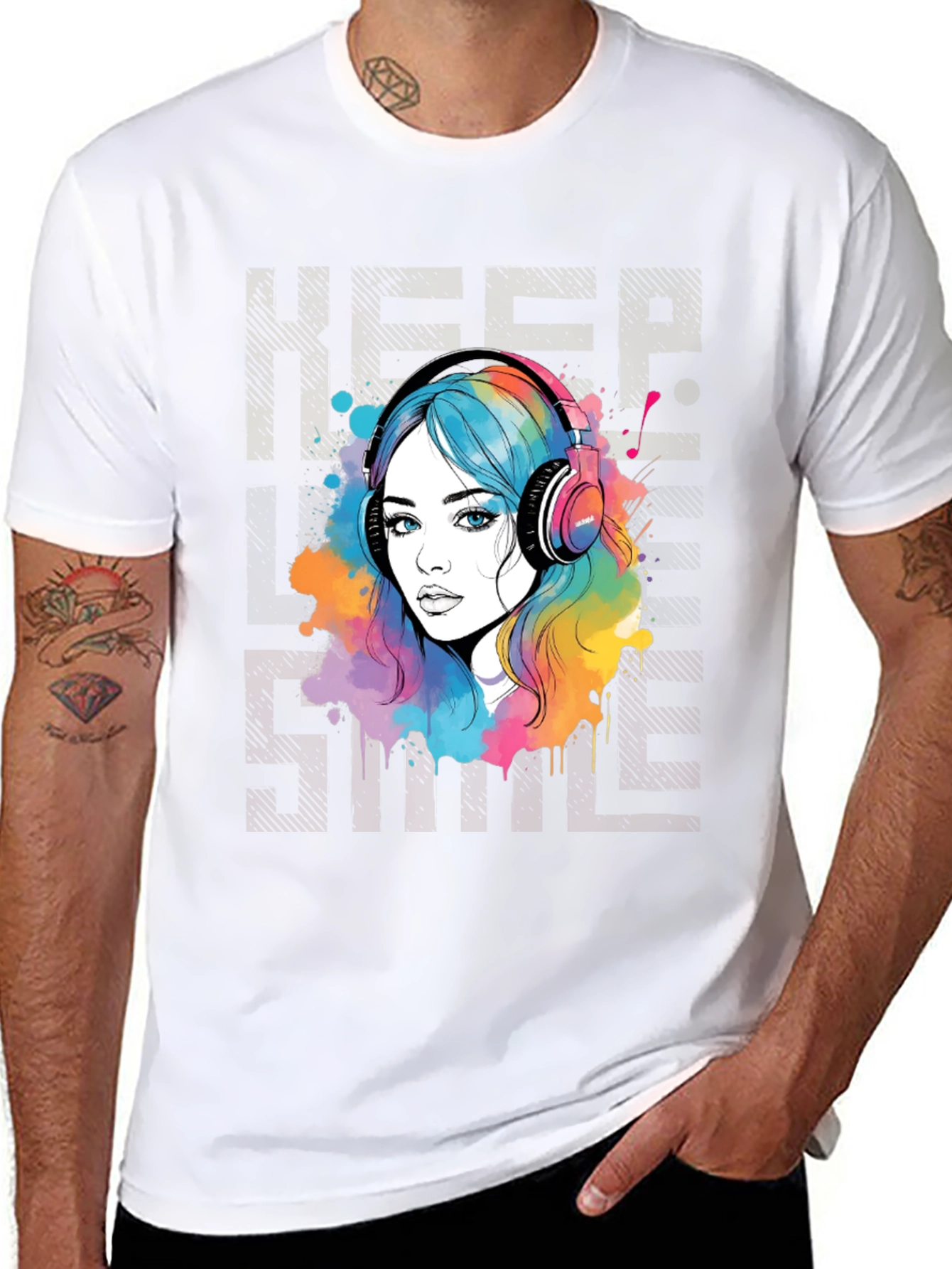 Colorful Music Lover T-Shirt