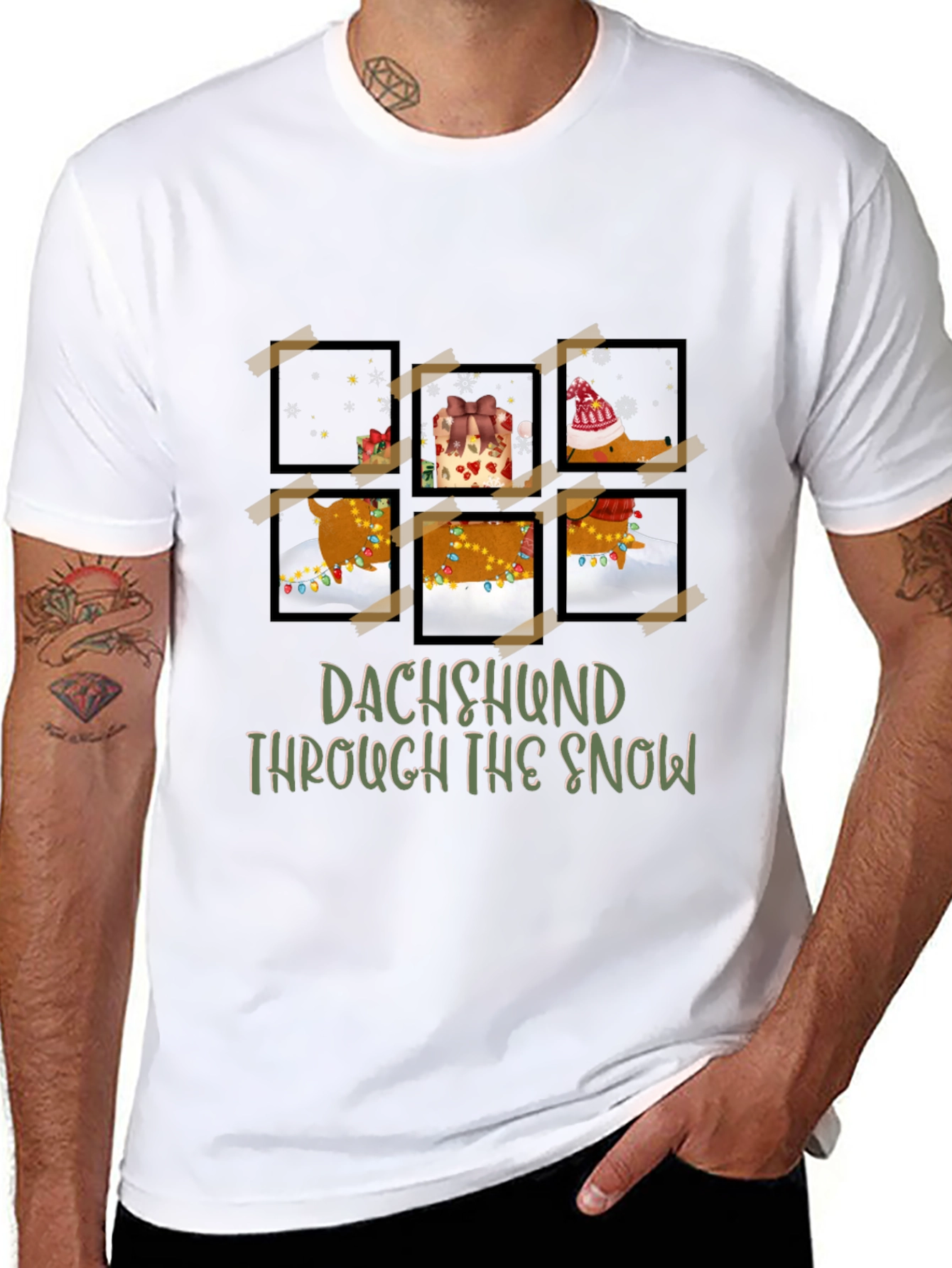 Dachshund Through The Snow Graphic Tee