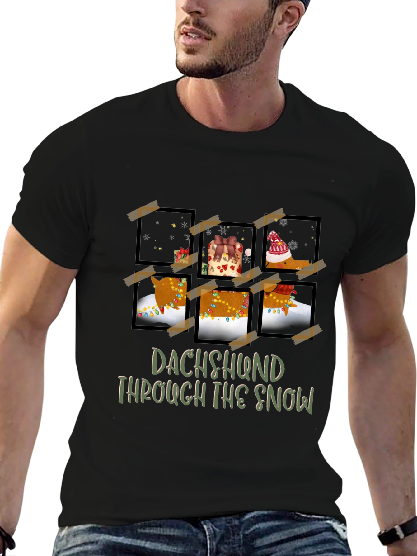 Dachshund Through The Snow Graphic Tee