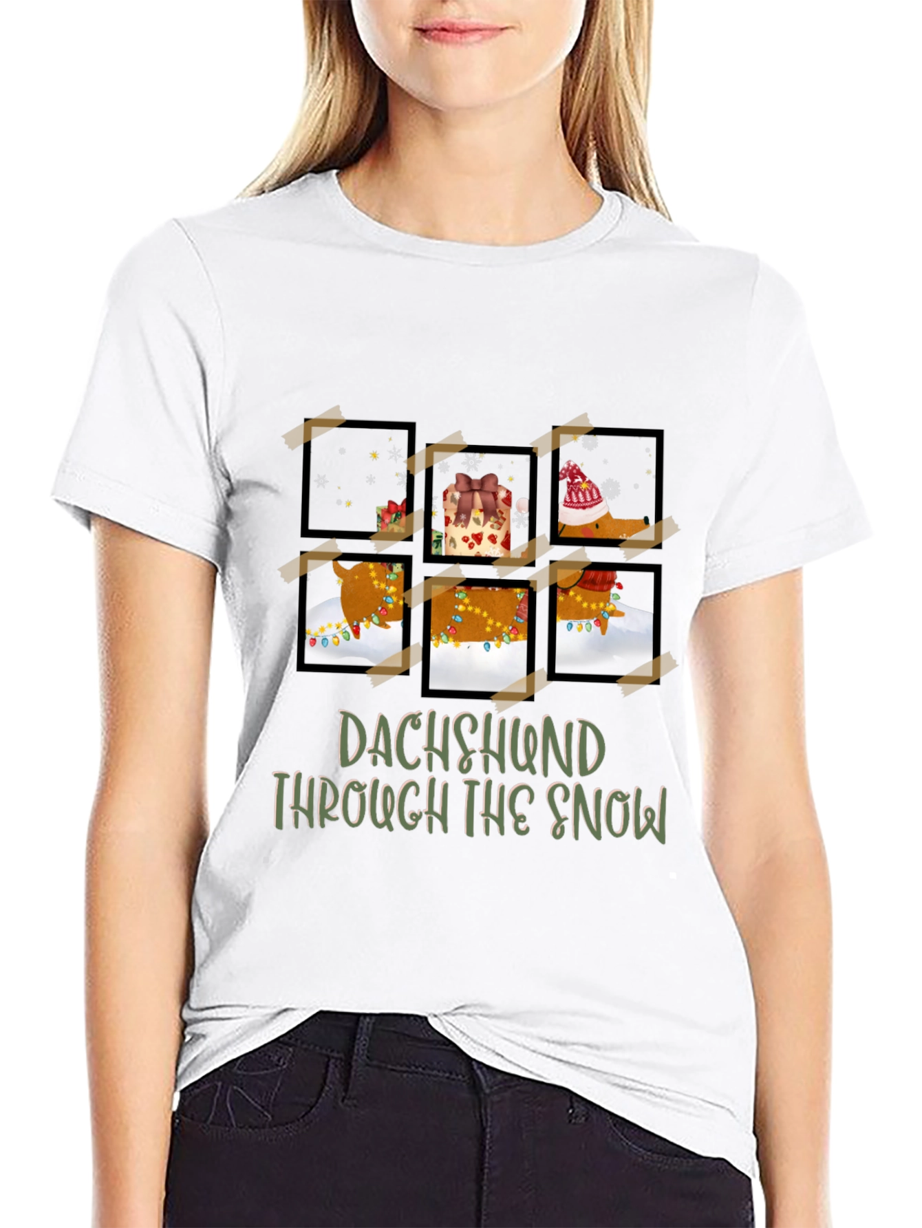 Dachshund Through The Snow Graphic Tee