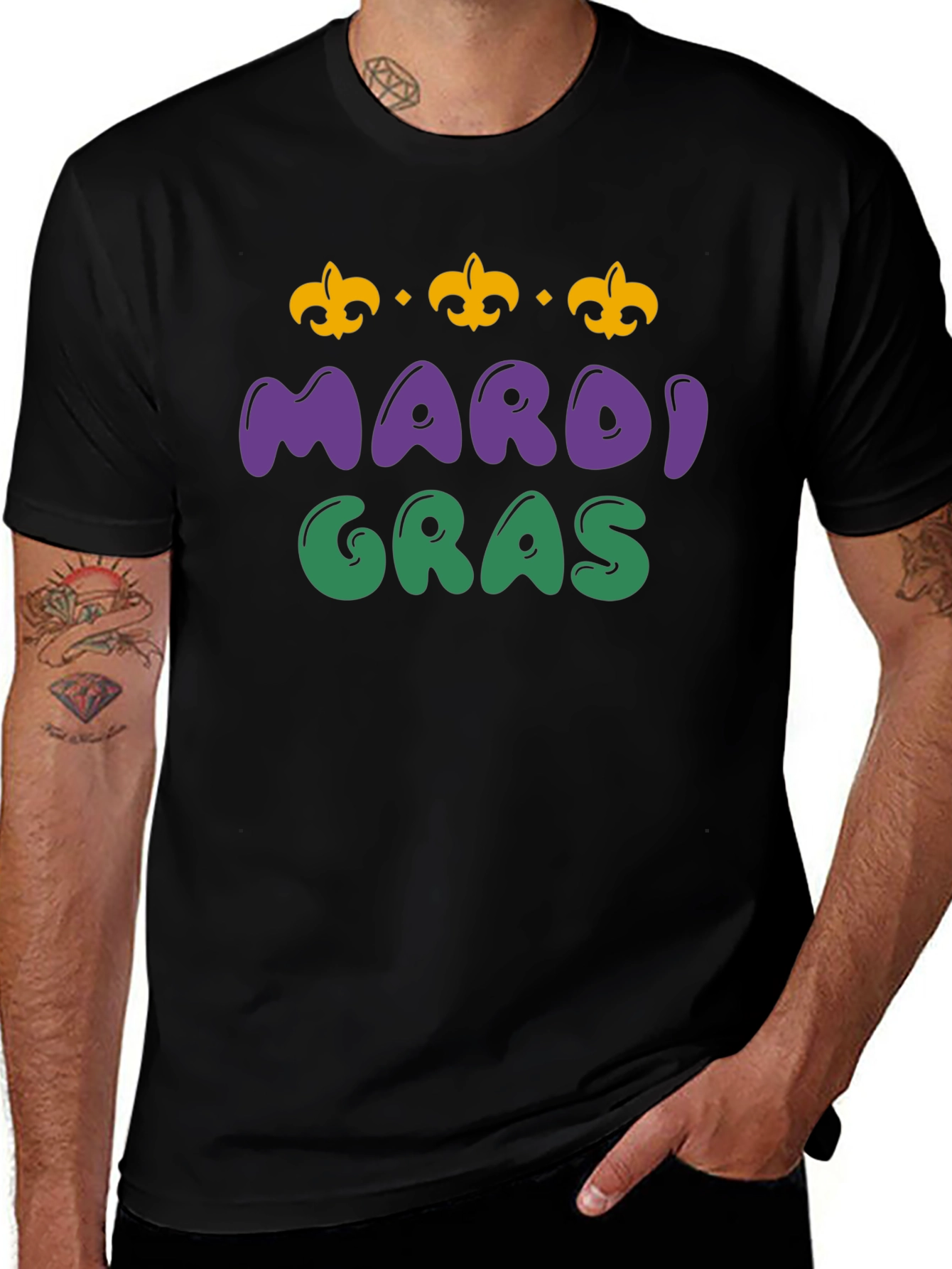 Mardi Gras T-Shirt - Fleur de Lis Design
