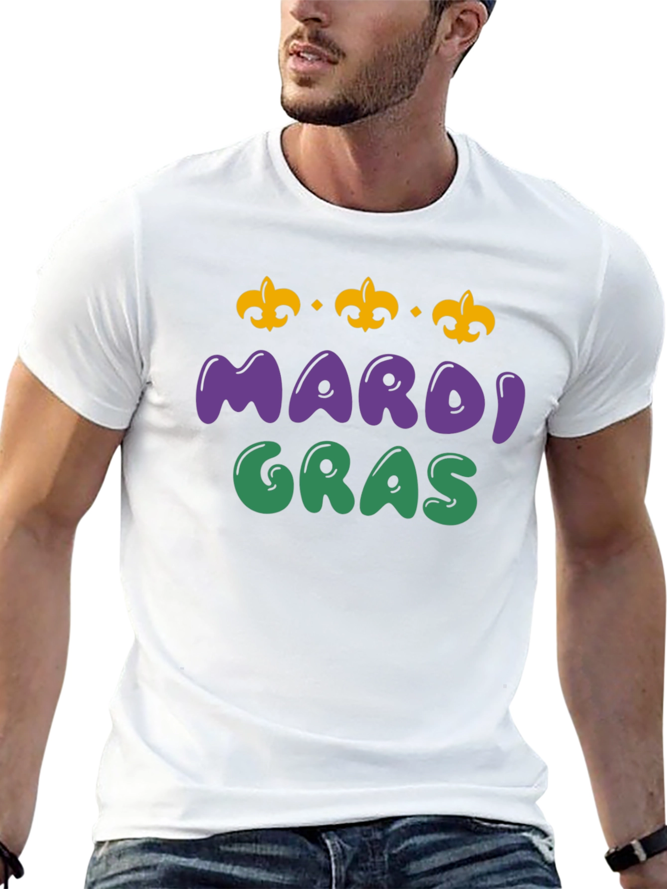 Mardi Gras T-Shirt - Fleur de Lis Design