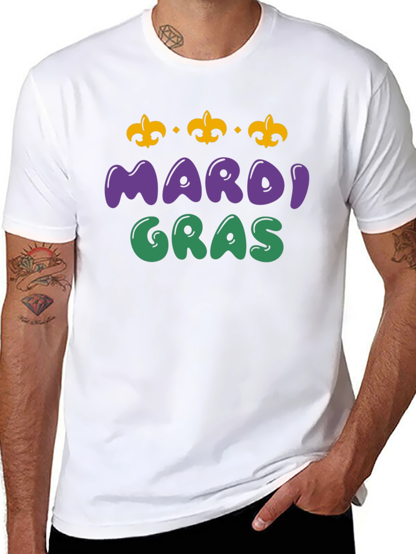 Mardi Gras T-Shirt - Fleur de Lis Design