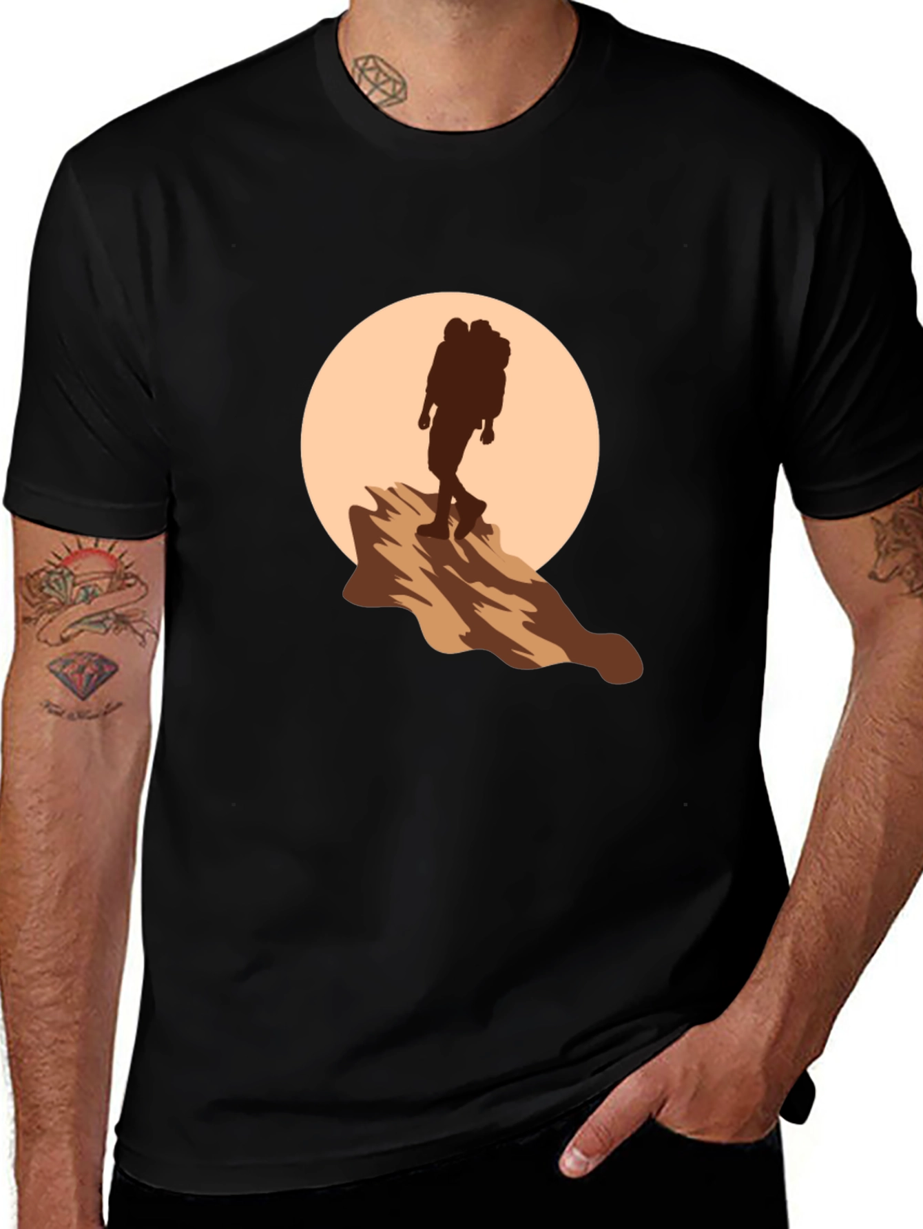 Hiking Silhouette Graphic Tee - Adventure Ready