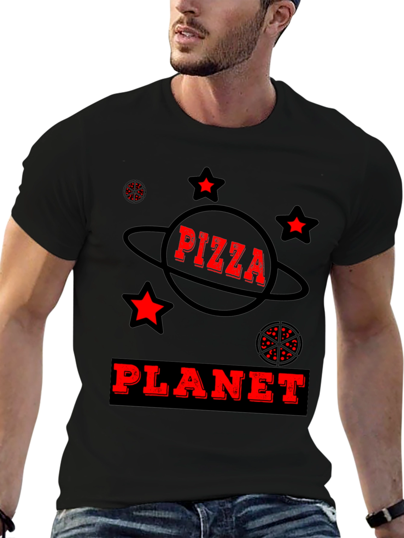 Pizza Planet Graphic Tee - Fun Space Design