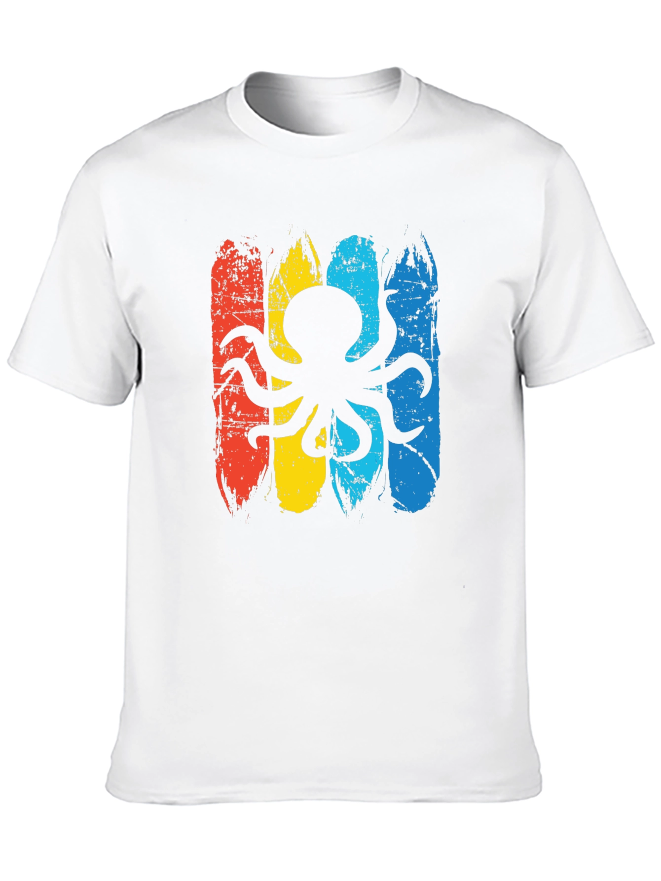 Retro Octopus Graphic T-Shirt - Black