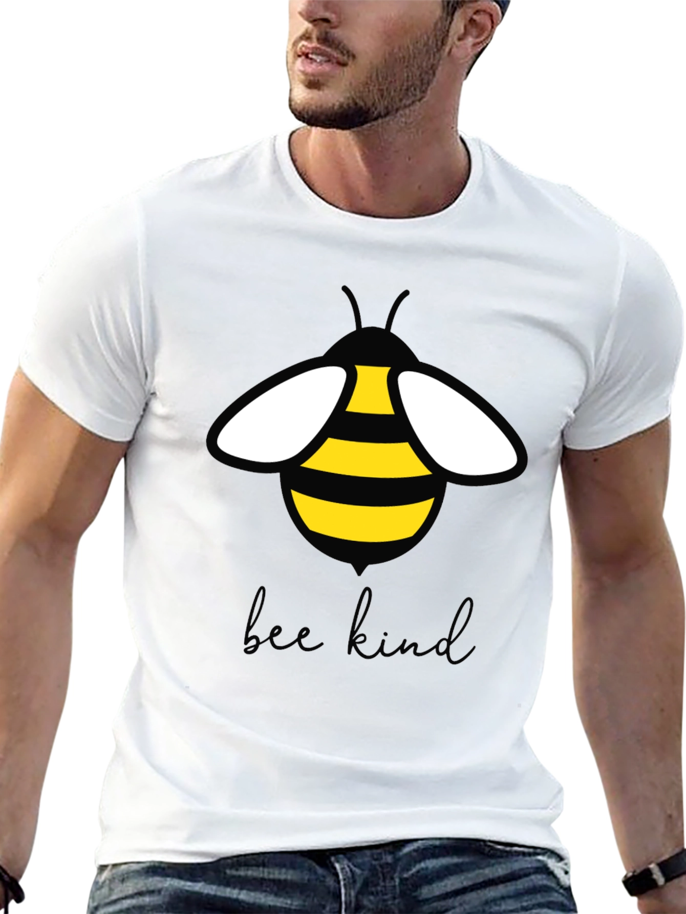 Bee Kind Graphic Tee - Soft Black T-Shirt