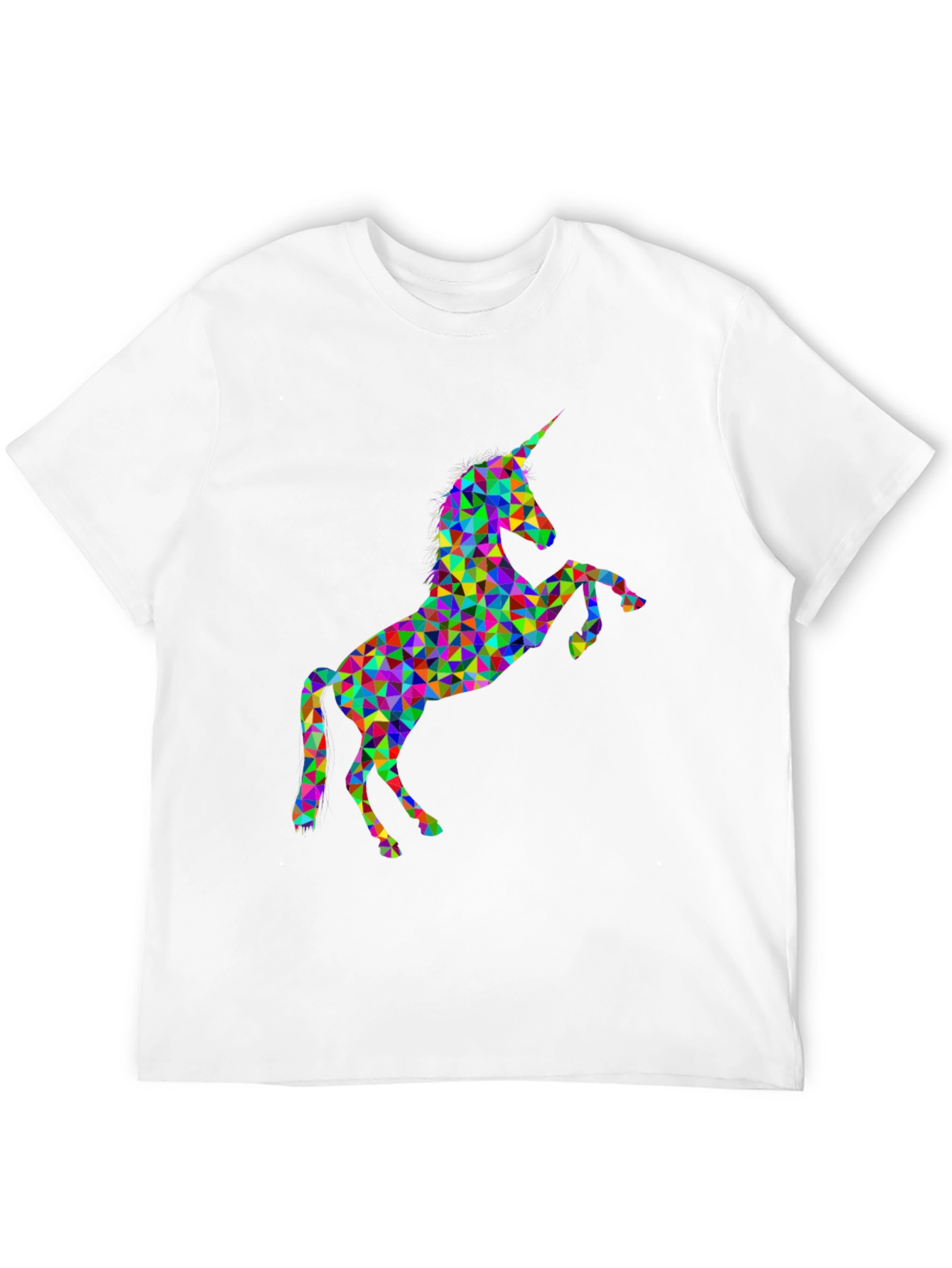Geometric Unicorn Black T-Shirt - Mens