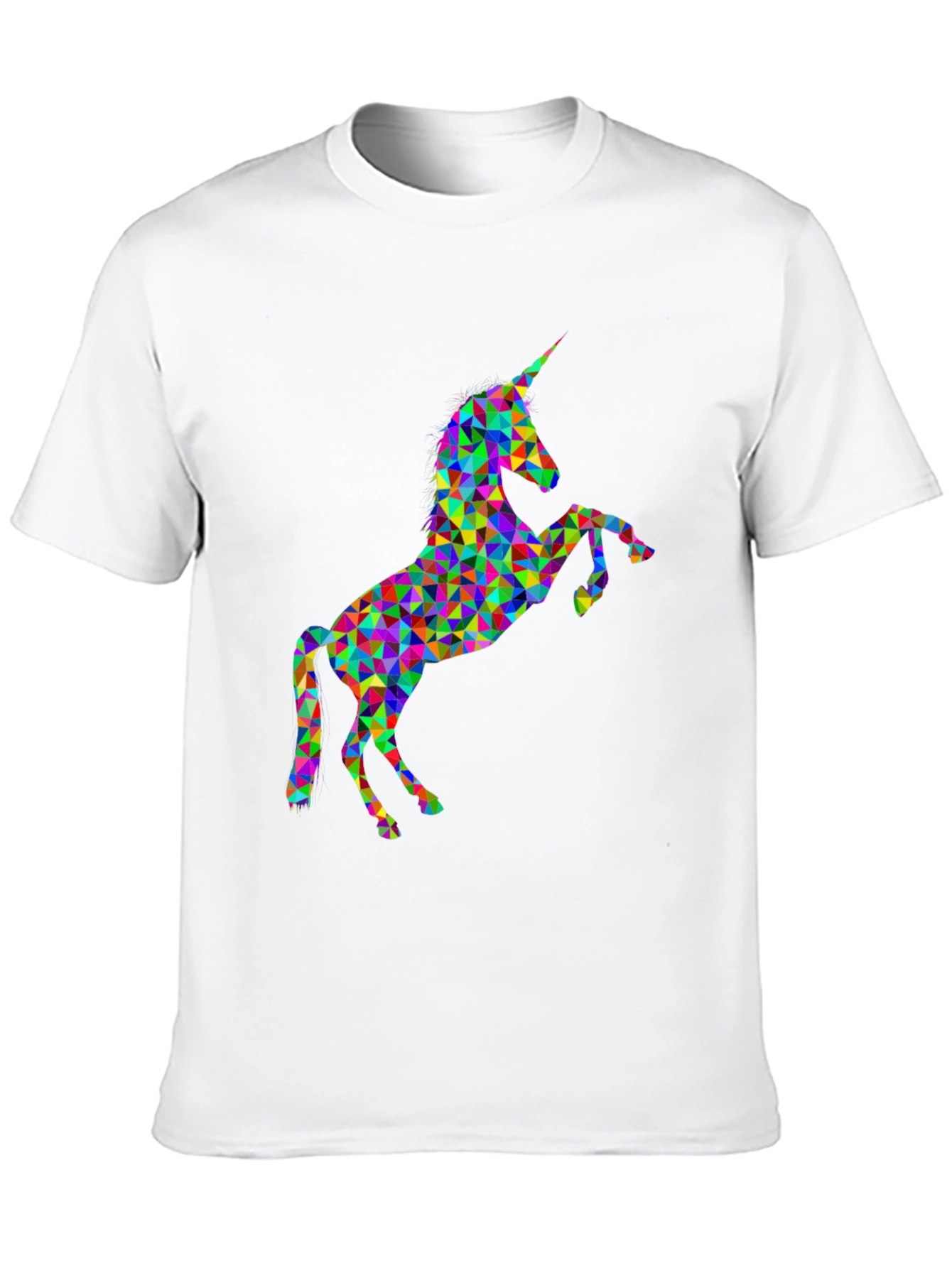 Geometric Unicorn Black T-Shirt - Mens