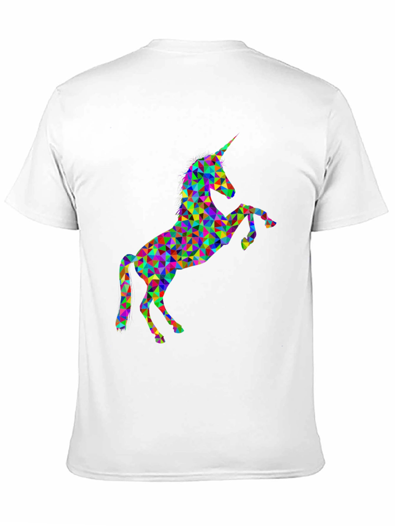 Geometric Unicorn Black T-Shirt - Mens