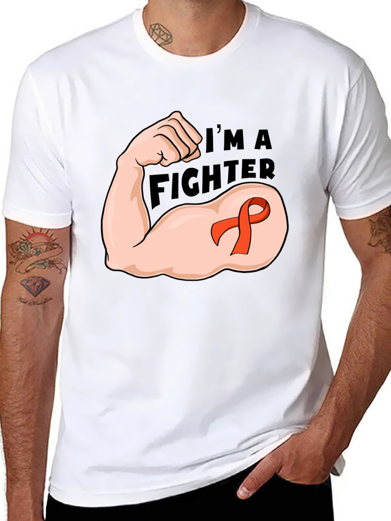 Im A Fighter T-Shirt - Awareness Ribbon Graphic Tee