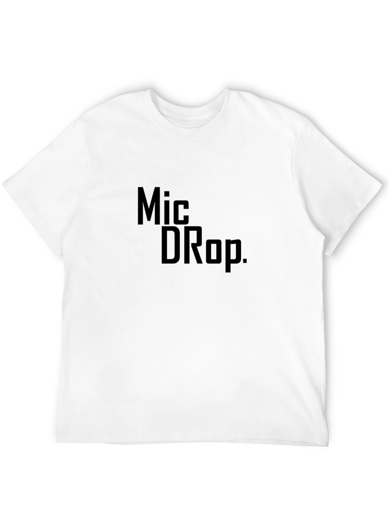 Mic Drop Graphic Tee - Trendy Black T-Shirt