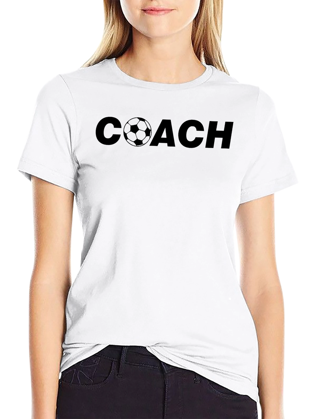 Coach Soccer T-Shirt - Black Graphic Tee