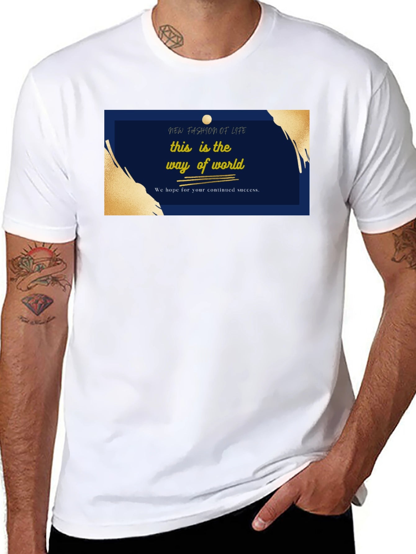 Stylish Black T-Shirt with New Fashion of Life Graphic