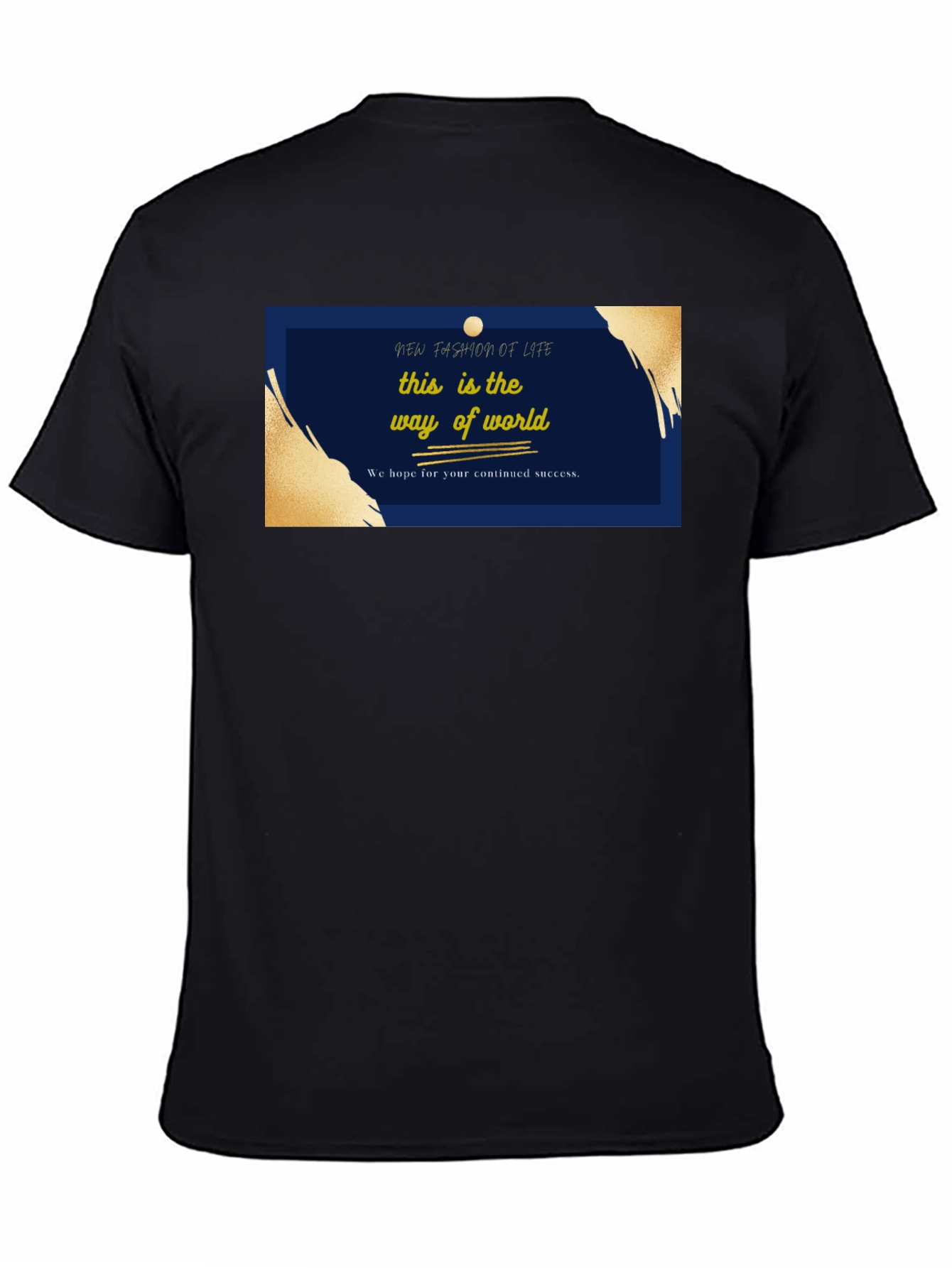 Stylish Black T-Shirt with New Fashion of Life Graphic