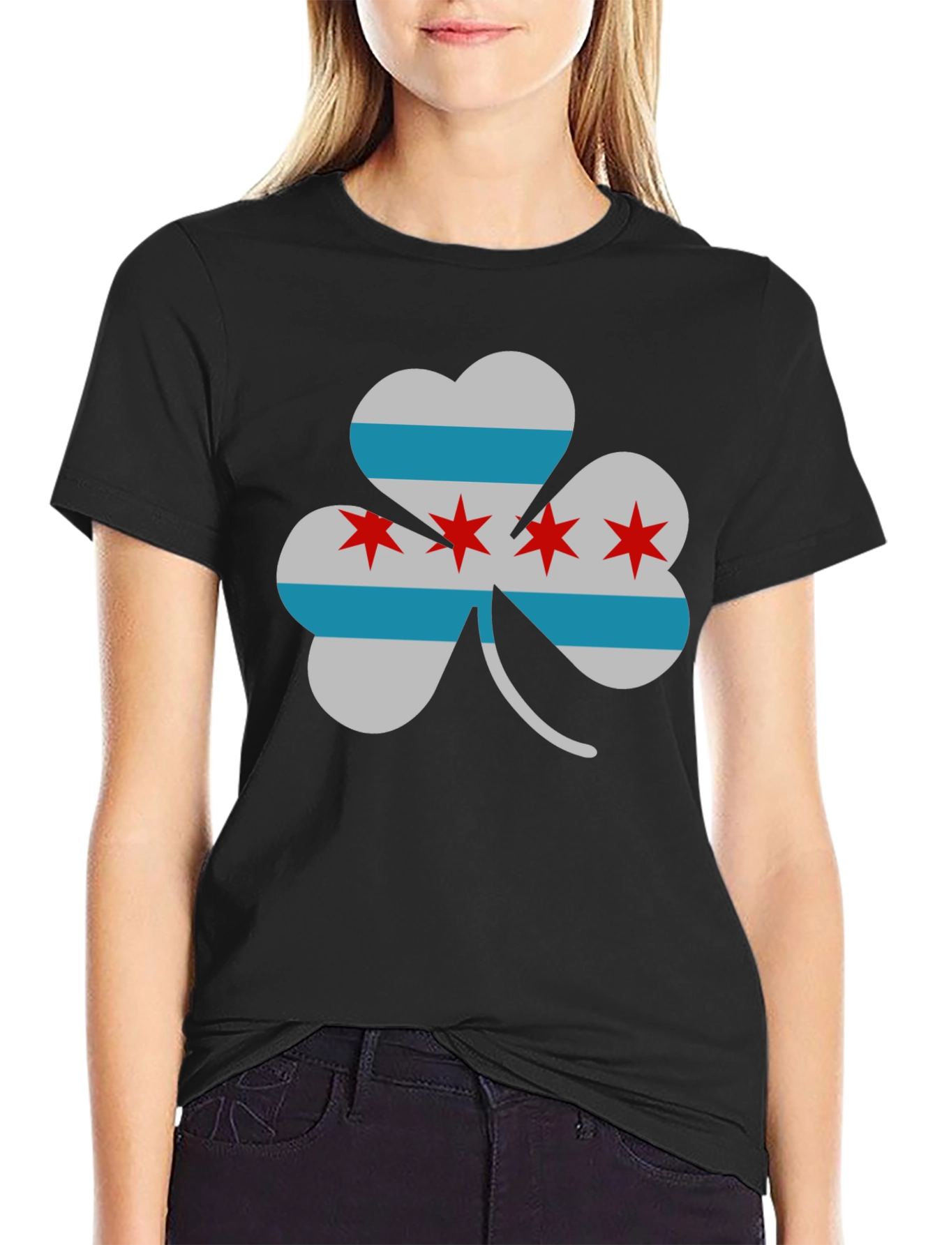 Chicago Flag Shamrock T-Shirt - Lucky Irish Pride!