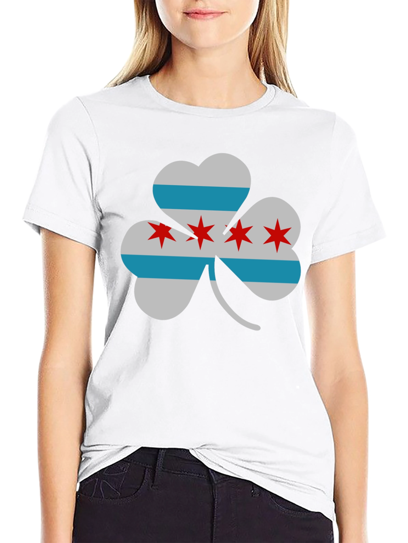 Chicago Flag Shamrock T-Shirt - Lucky Irish Pride!
