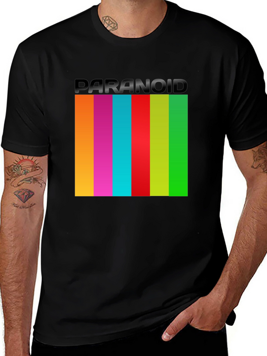 Paranoid Color Bar Graphic T-Shirt