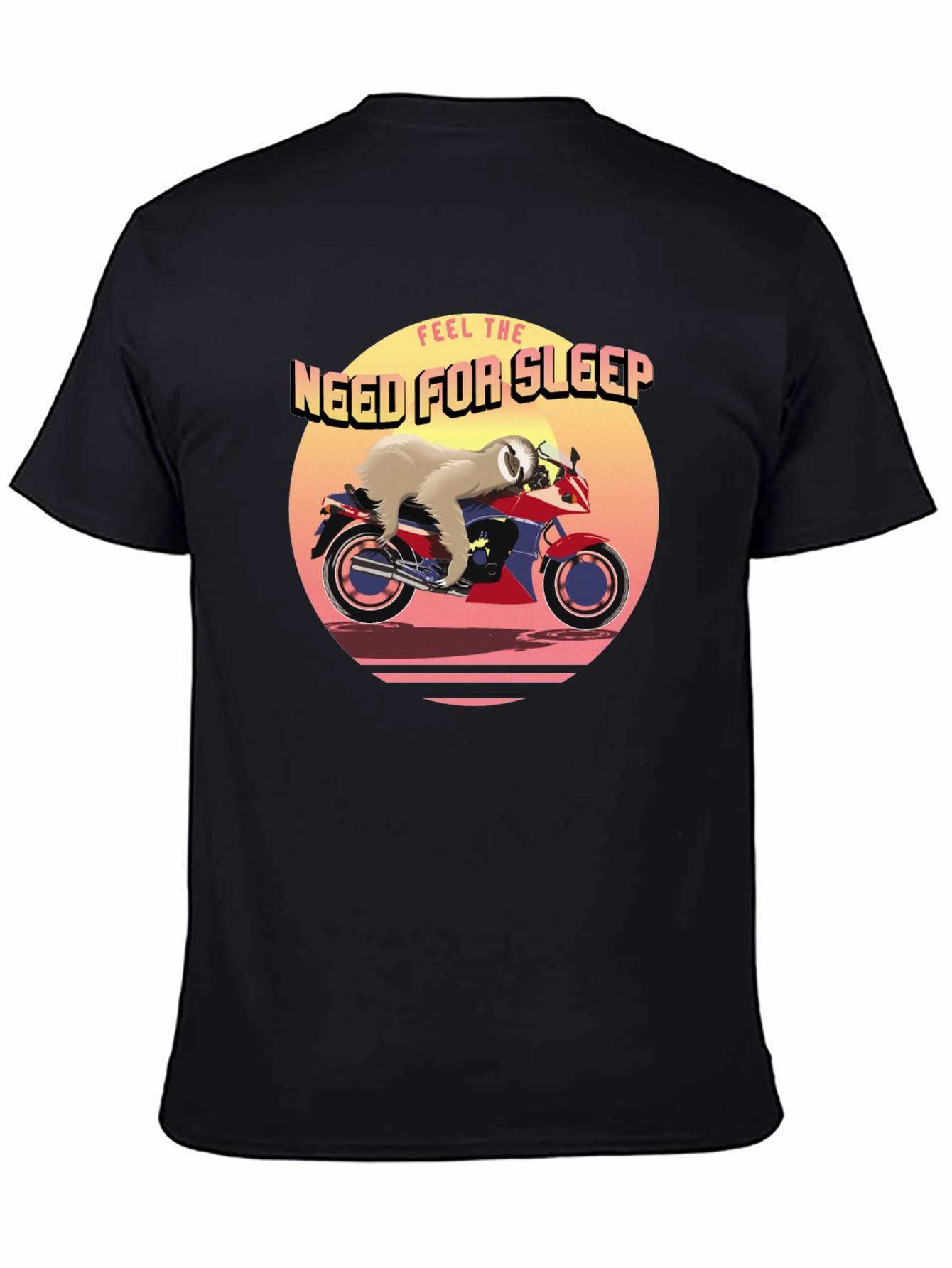 Funny Sloth Motorcycle Graphic Tee