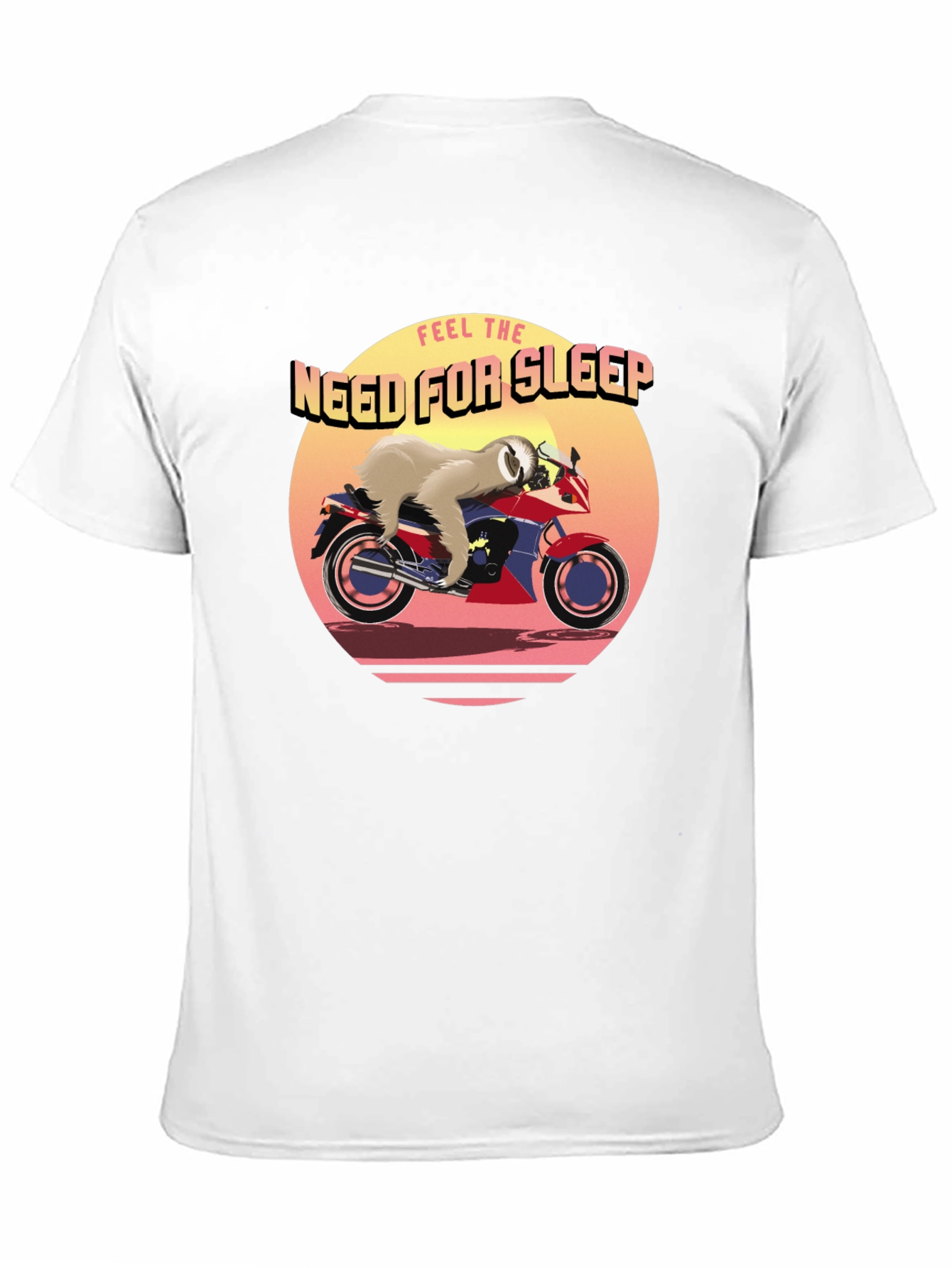 Funny Sloth Motorcycle Graphic Tee