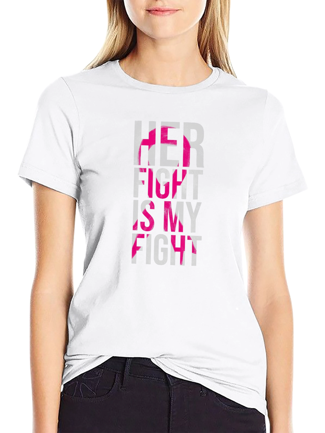 Her Fight is My Fight Breast Cancer Awareness T-Shirt