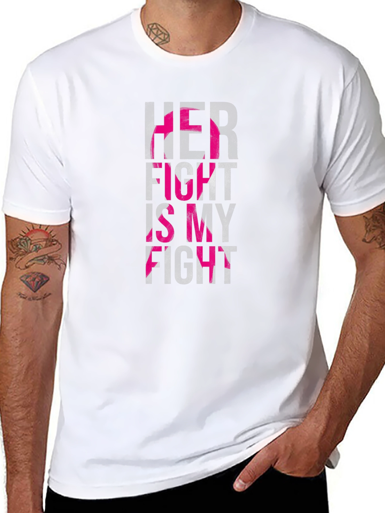 Her Fight is My Fight Breast Cancer Awareness T-Shirt