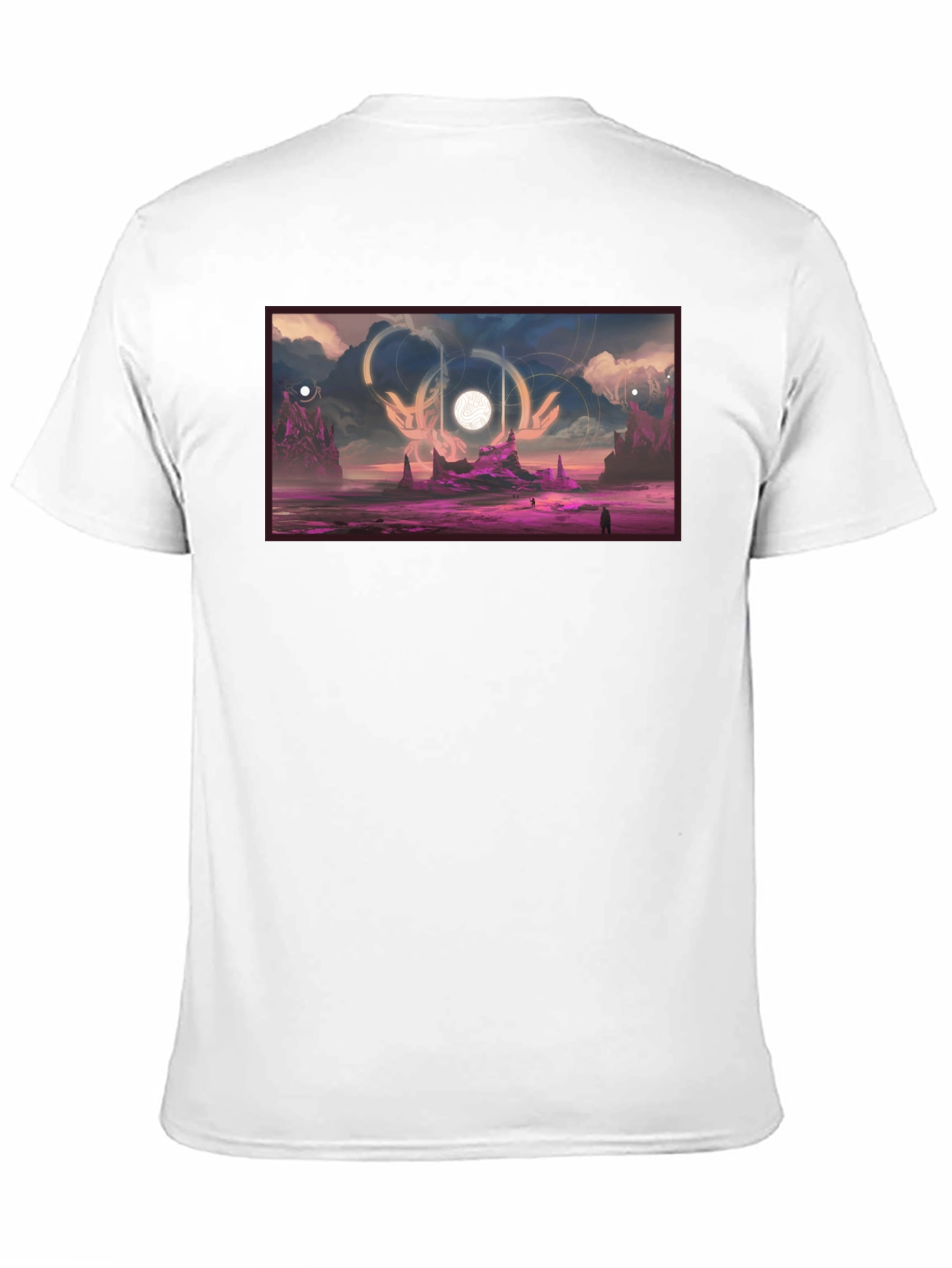 Sci-Fi Landscape Graphic Black T-Shirt
