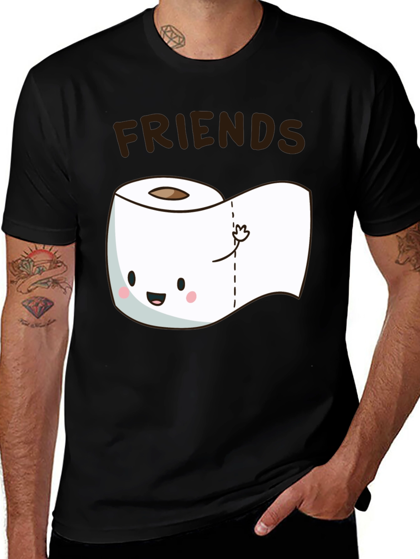 Funny Friends Toilet Paper Graphic Tee