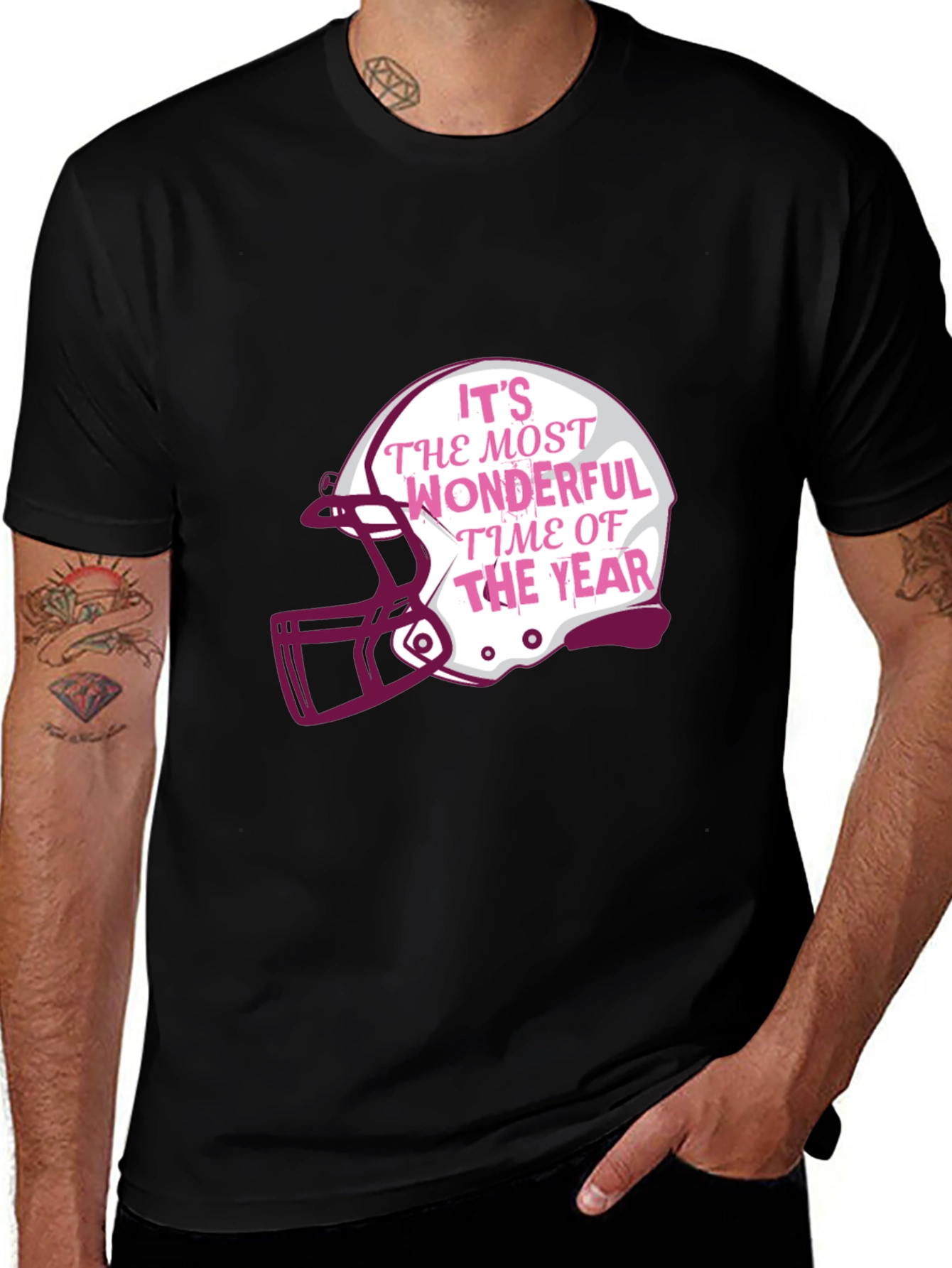Holiday Football Helmet T-Shirt
