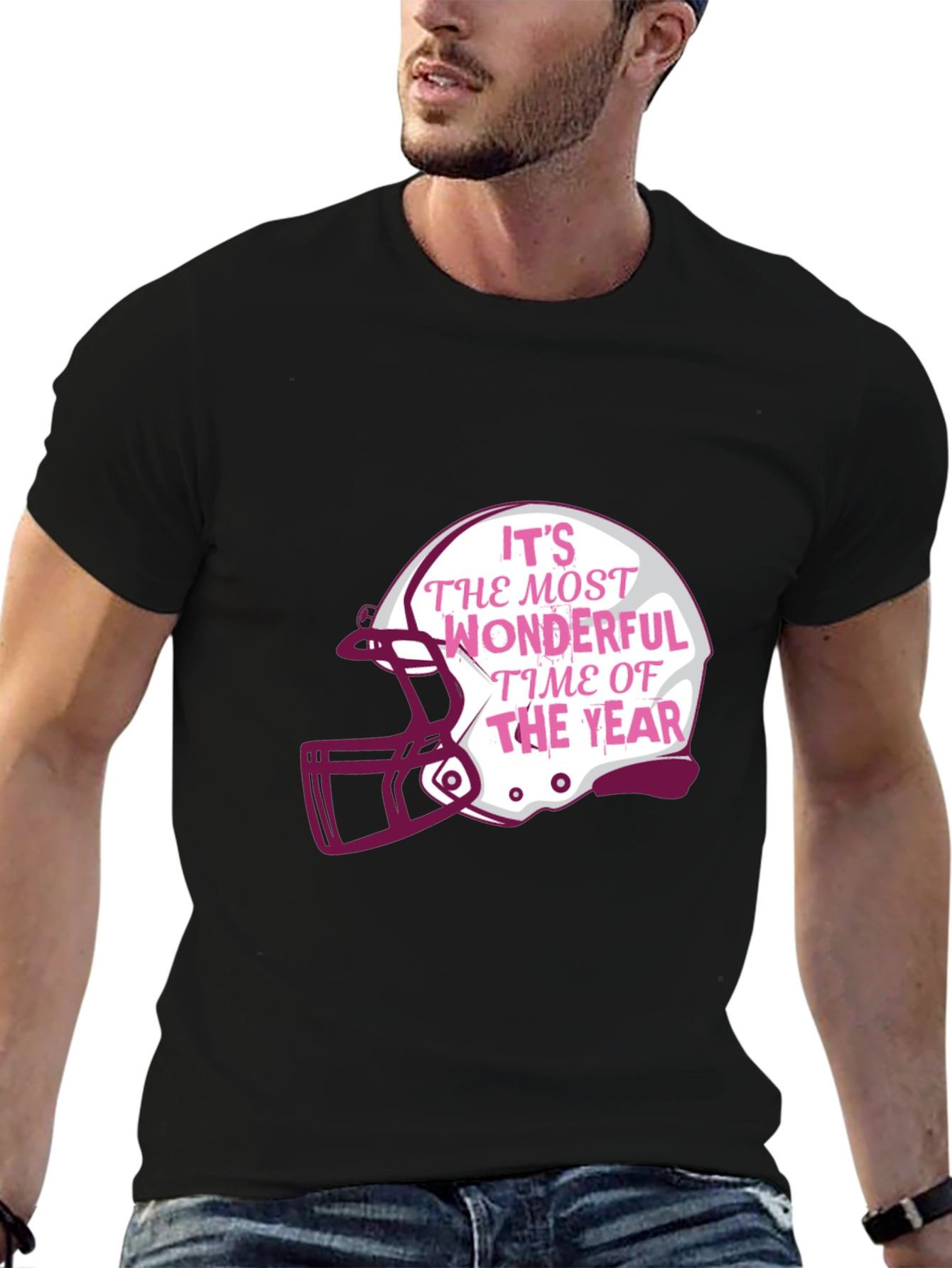 Holiday Football Helmet T-Shirt