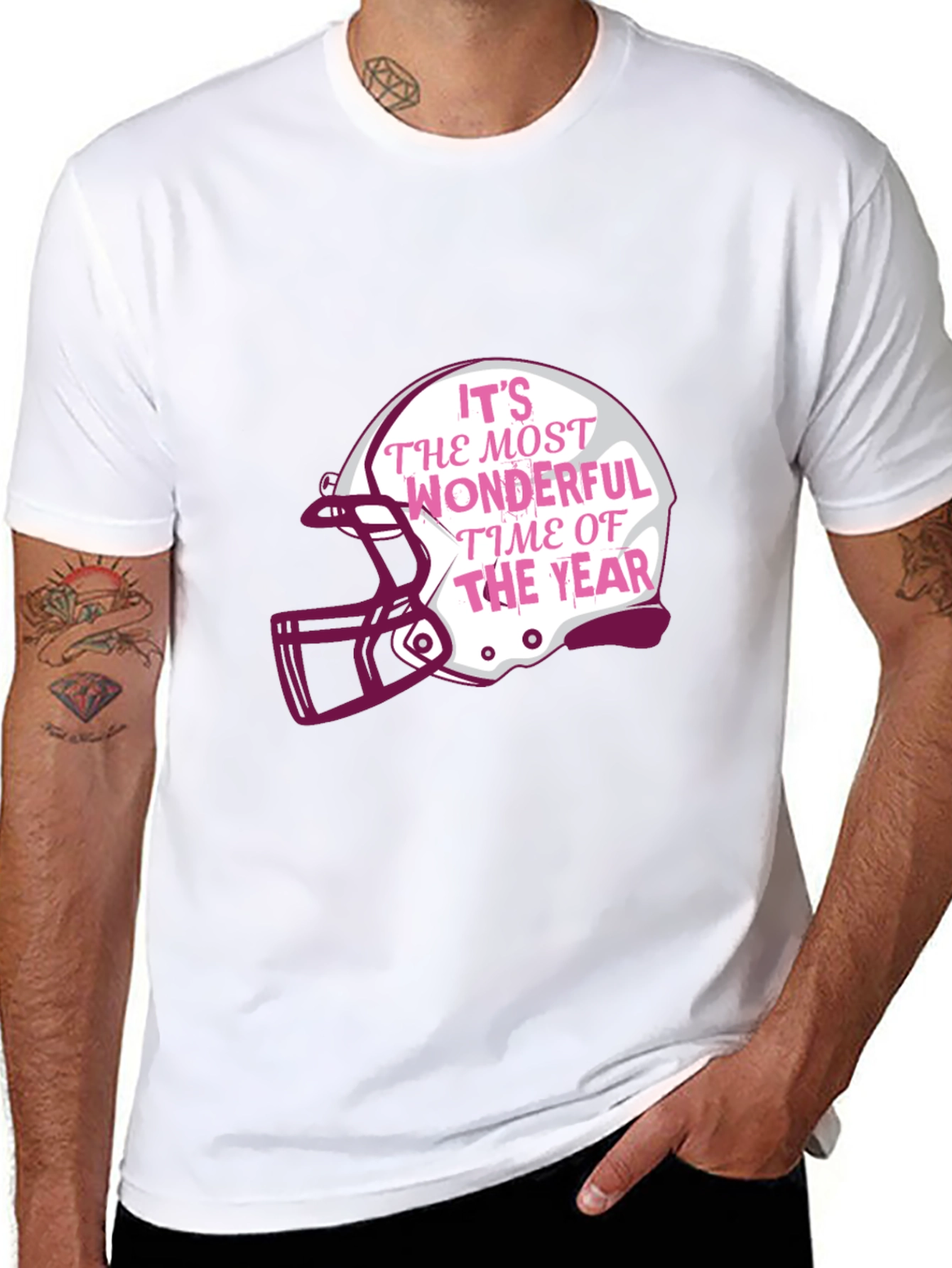 Holiday Football Helmet T-Shirt