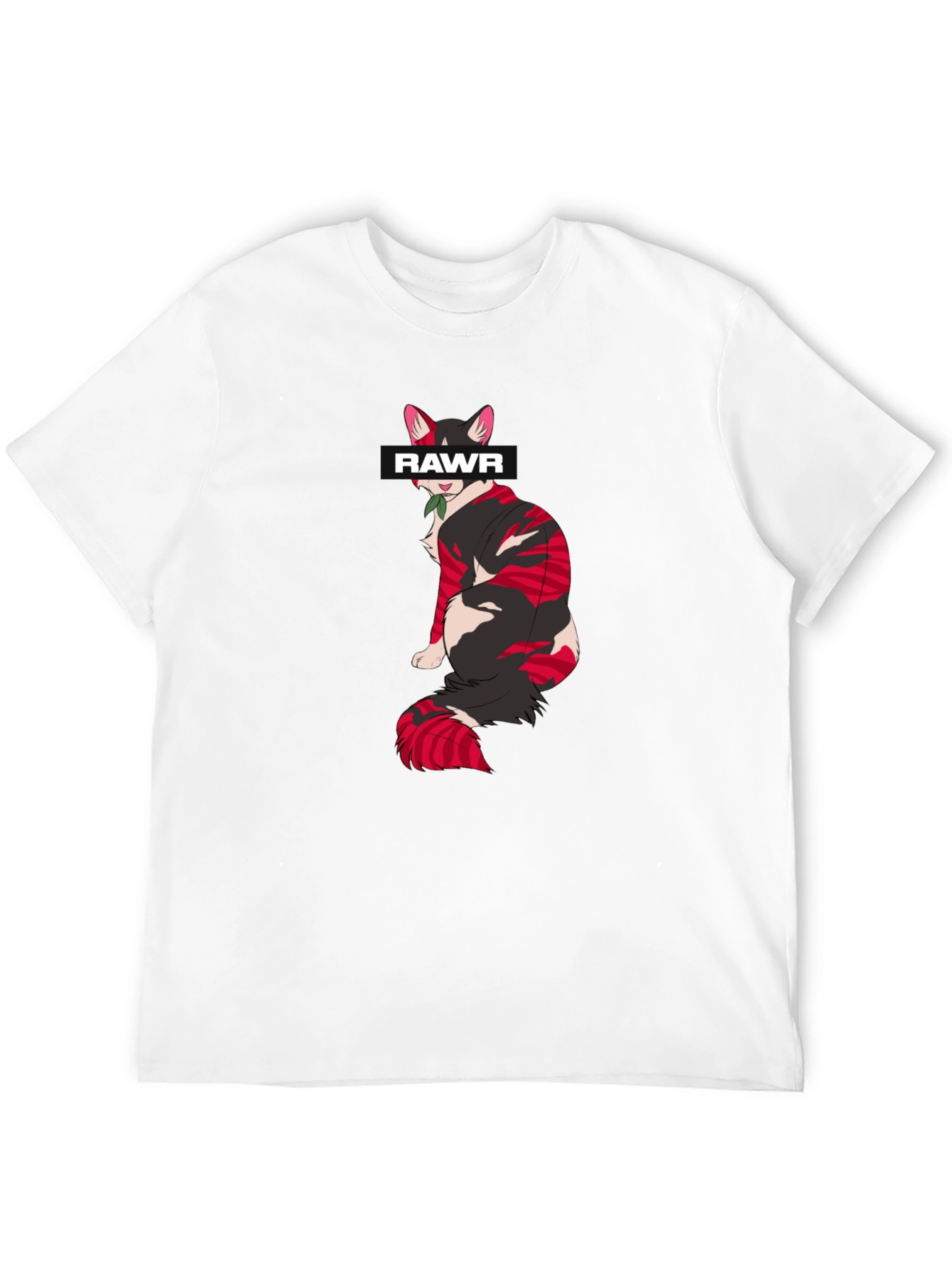 Rawr Cat Graphic Tee - Stylish Black Cotton T-Shirt