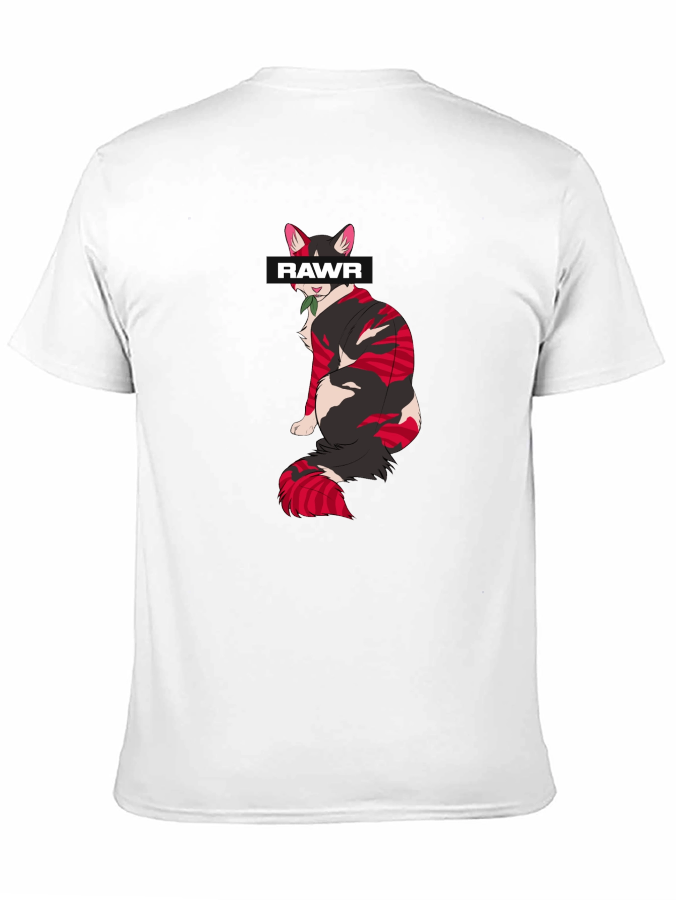 Rawr Cat Graphic Tee - Stylish Black Cotton T-Shirt