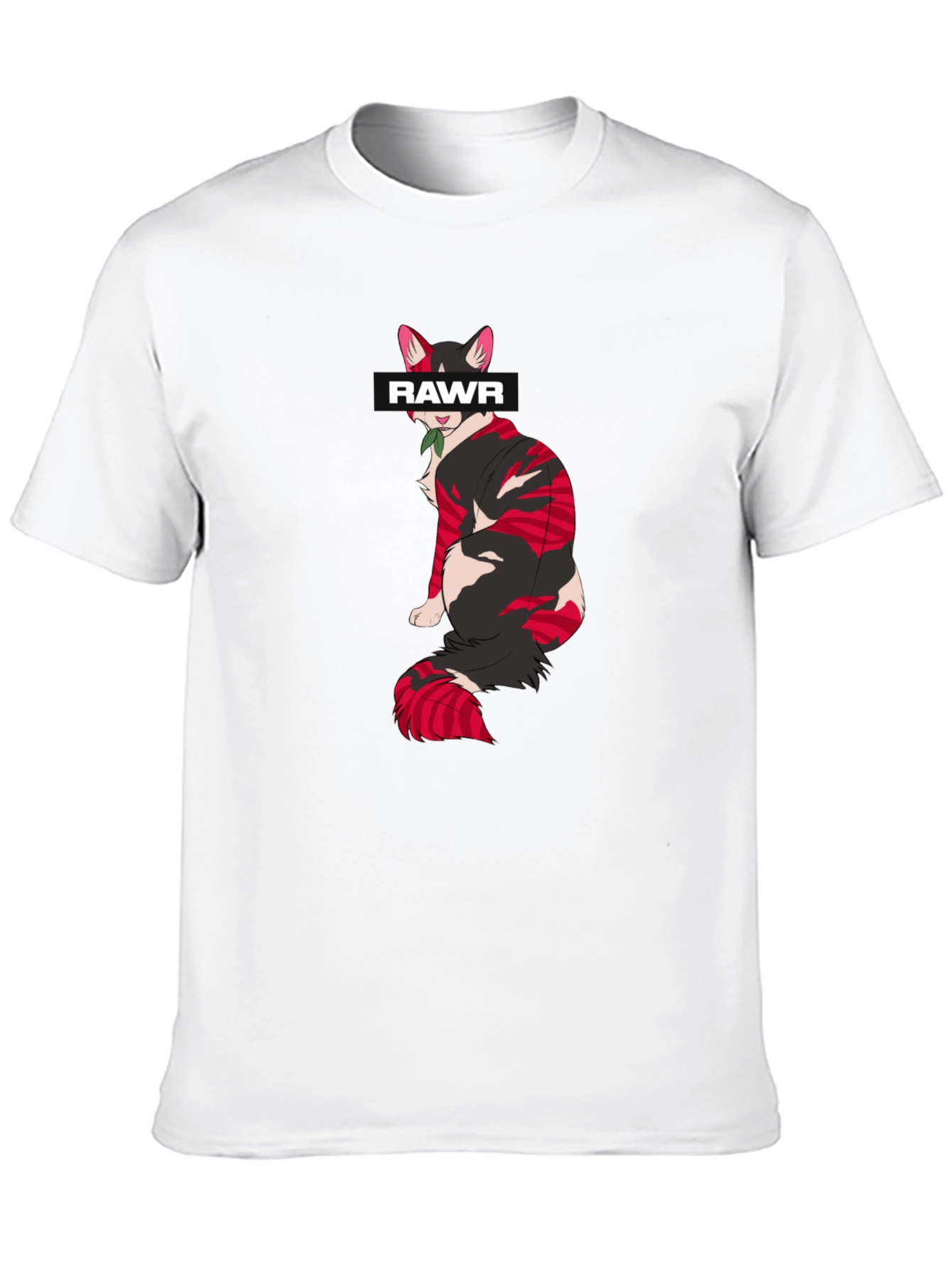Rawr Cat Graphic Tee - Stylish Black Cotton T-Shirt