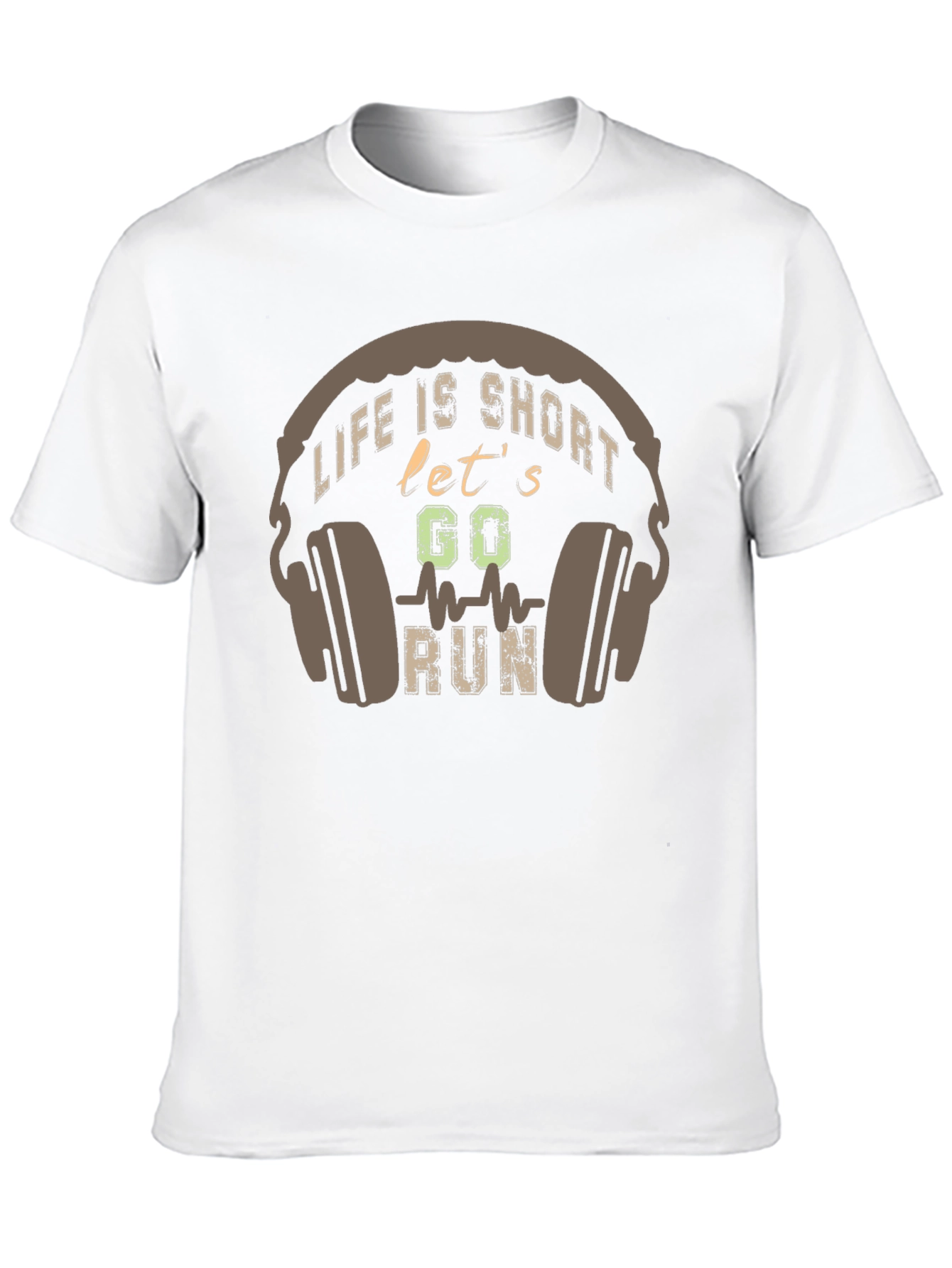 Life is Short Lets Go Run Black T-Shirt