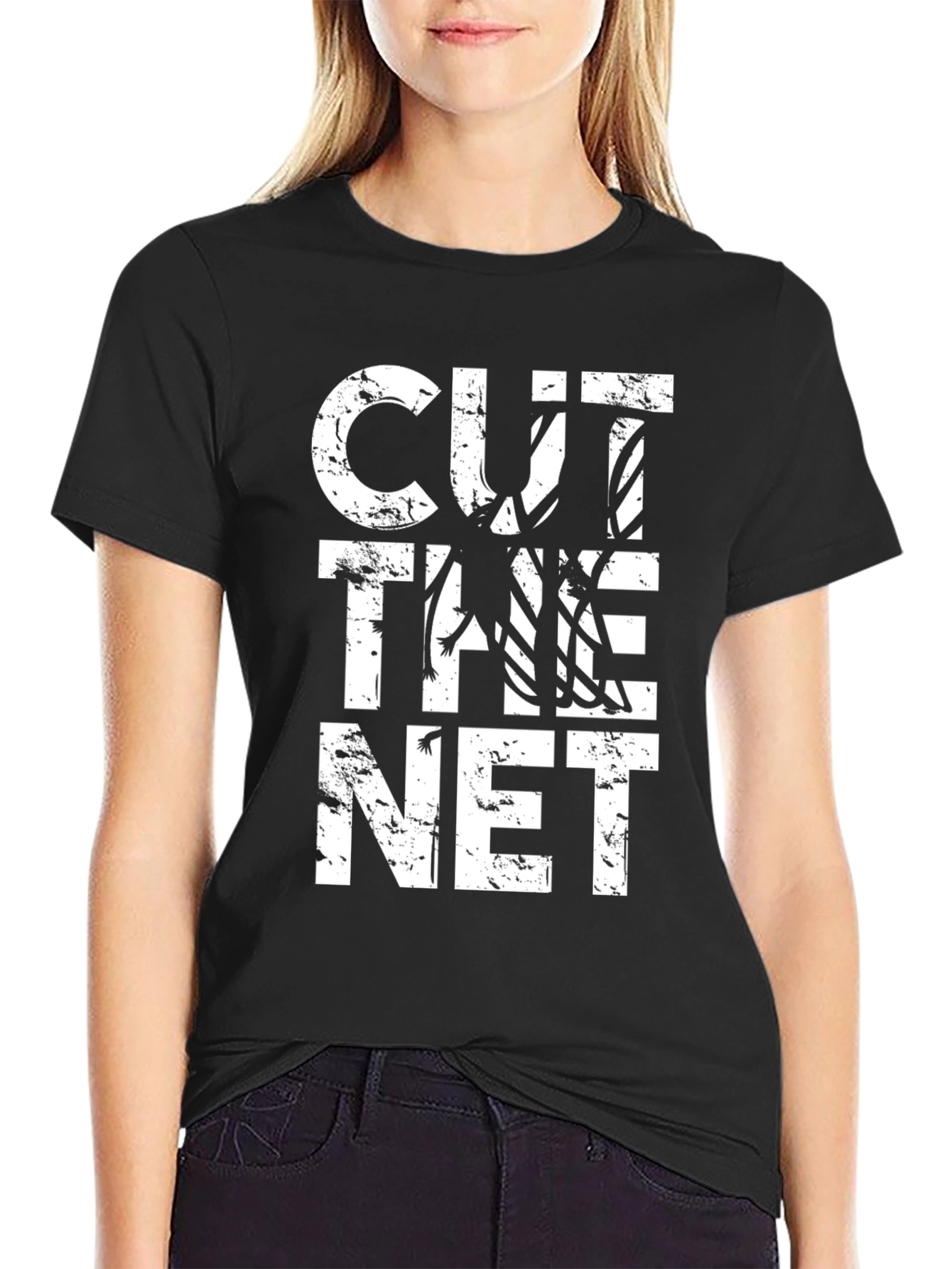 Cut the Net Graphic T-Shirt