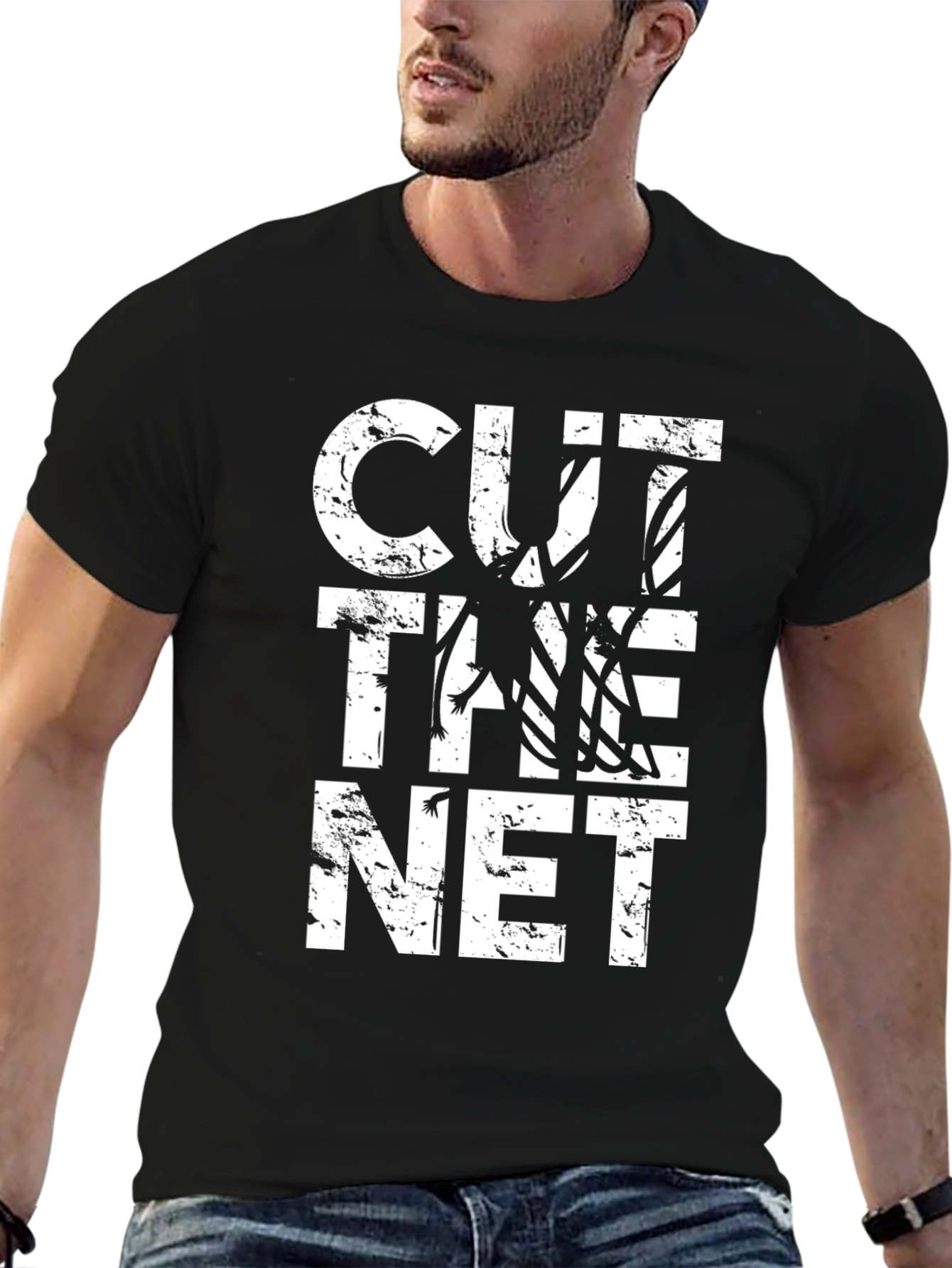 Cut the Net Graphic T-Shirt