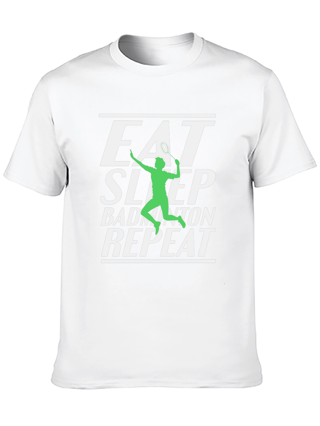 Eat Sleep Badminton Repeat Graphic Tee