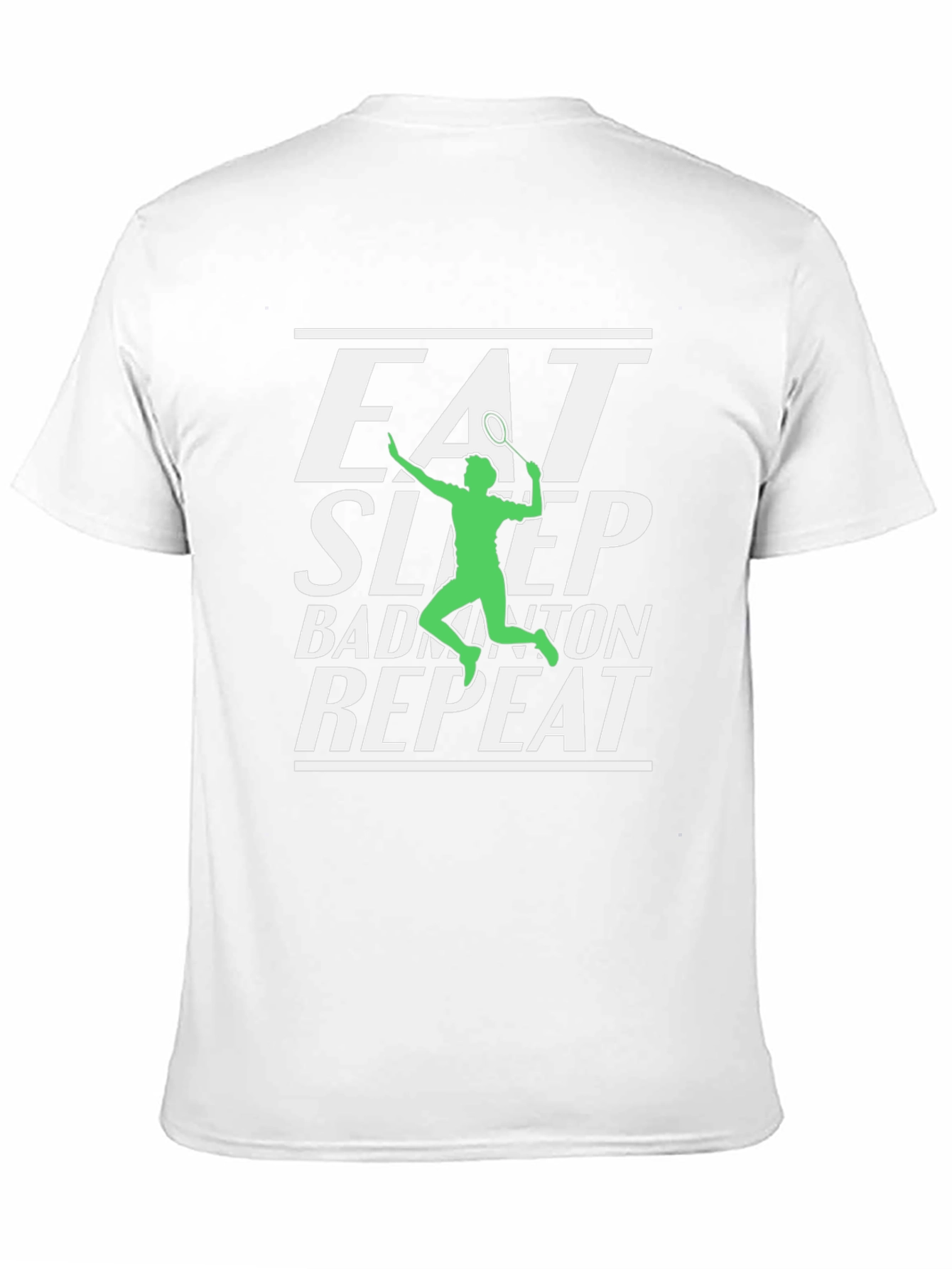 Eat Sleep Badminton Repeat Graphic Tee