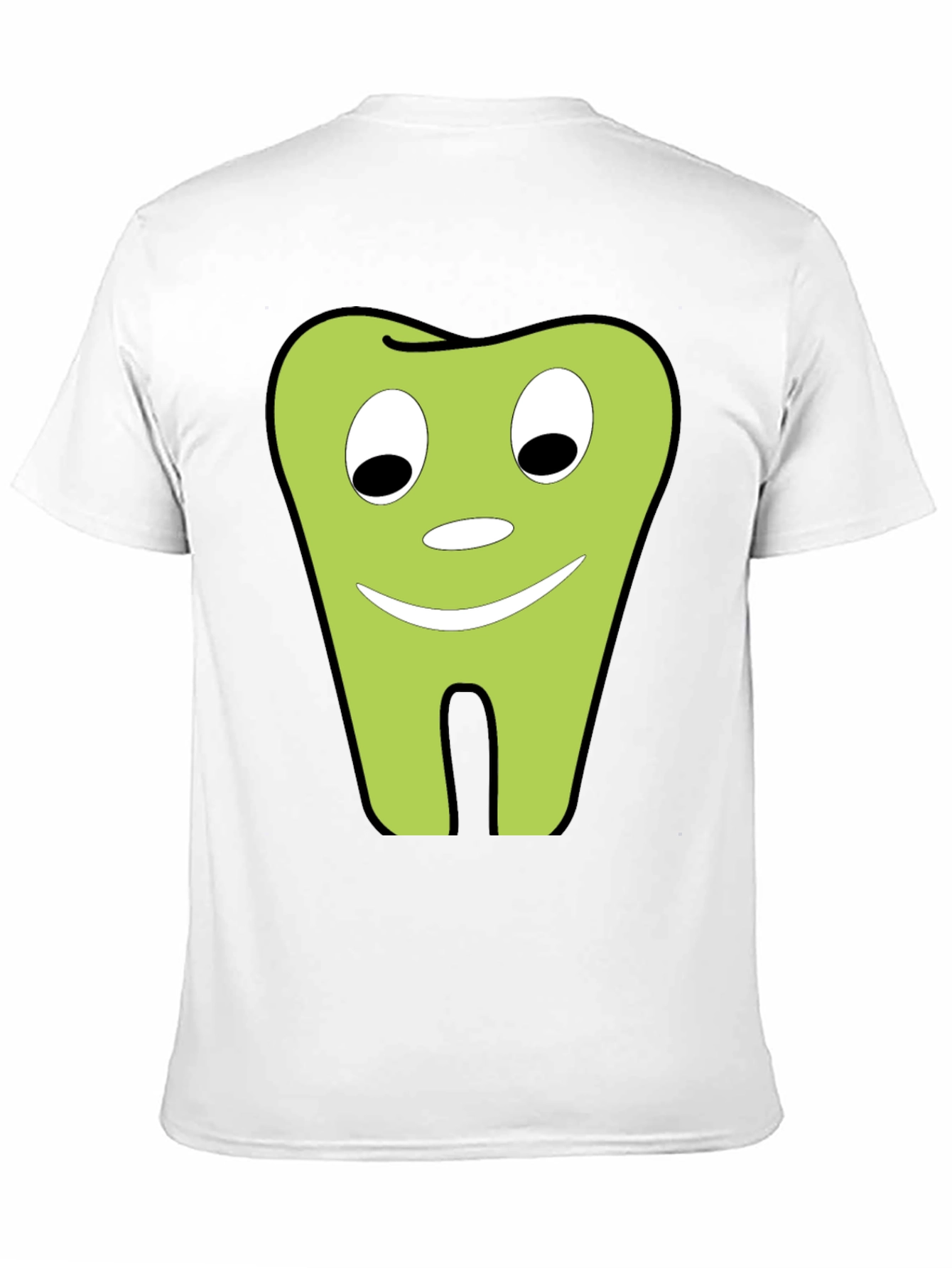 Cartoon Tooth T-Shirt - Dental Humor Black Tee