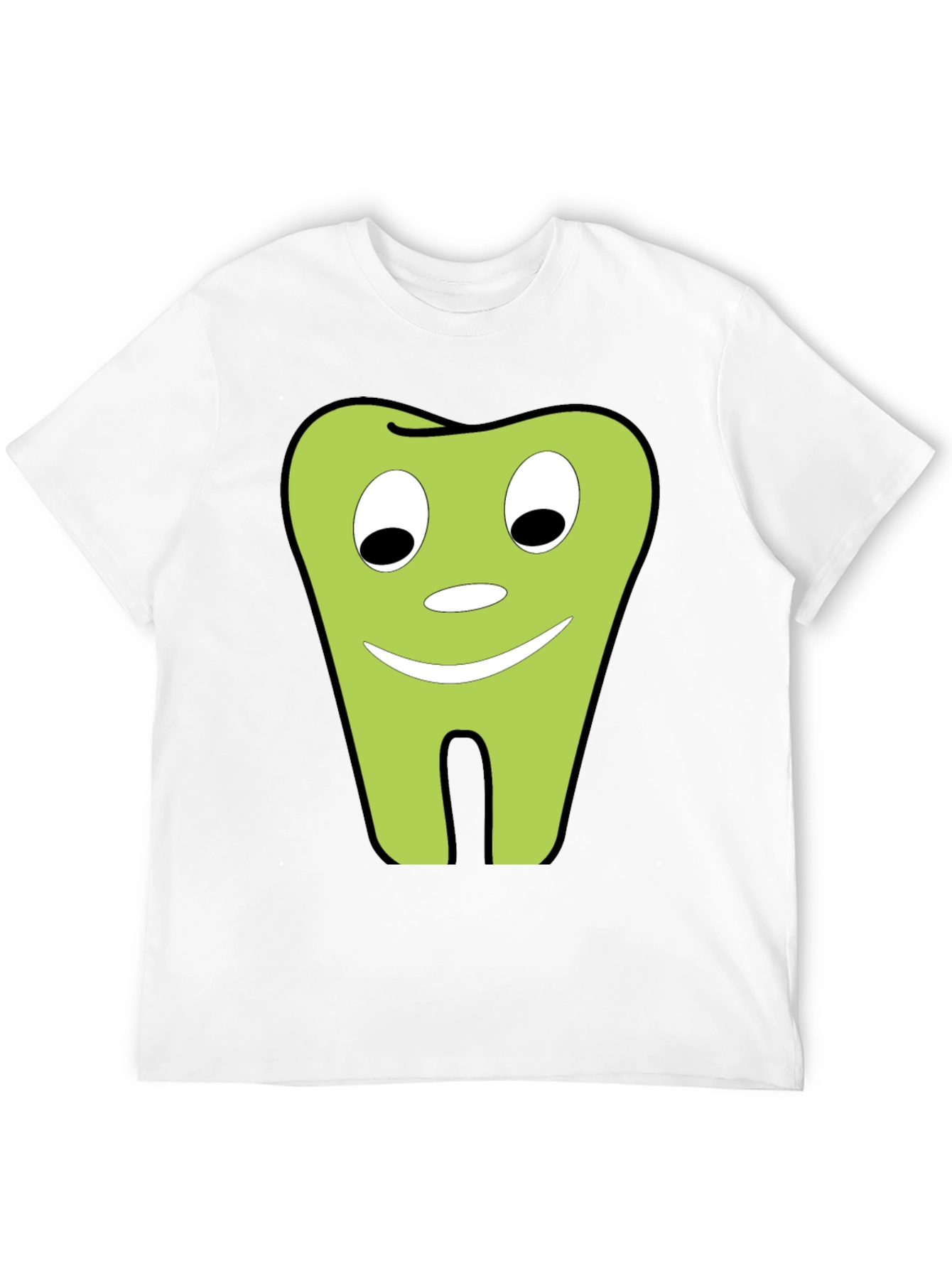 Cartoon Tooth T-Shirt - Dental Humor Black Tee