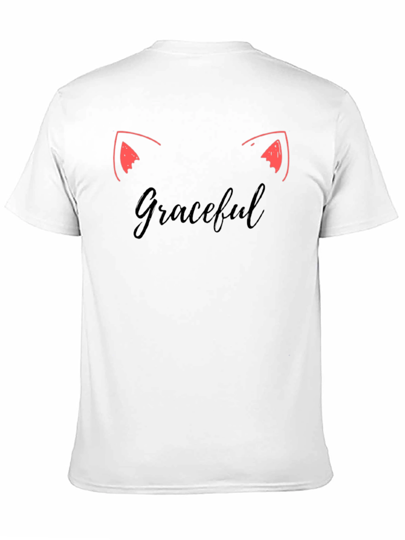 Graceful Cat Ears Tee - Stylish Black T-Shirt
