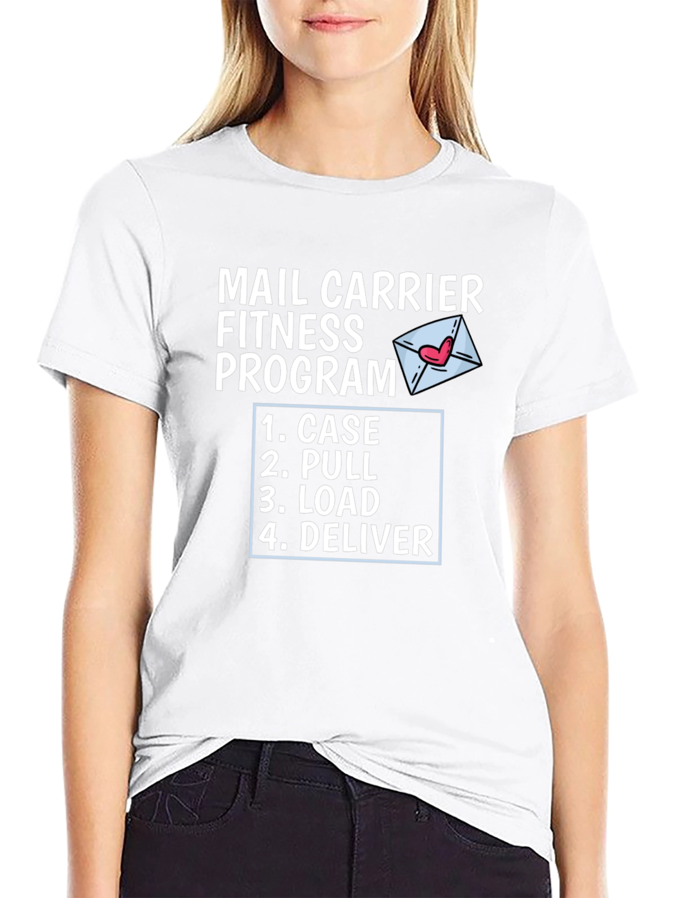 Mail Carrier Fitness Program Black T-Shirt