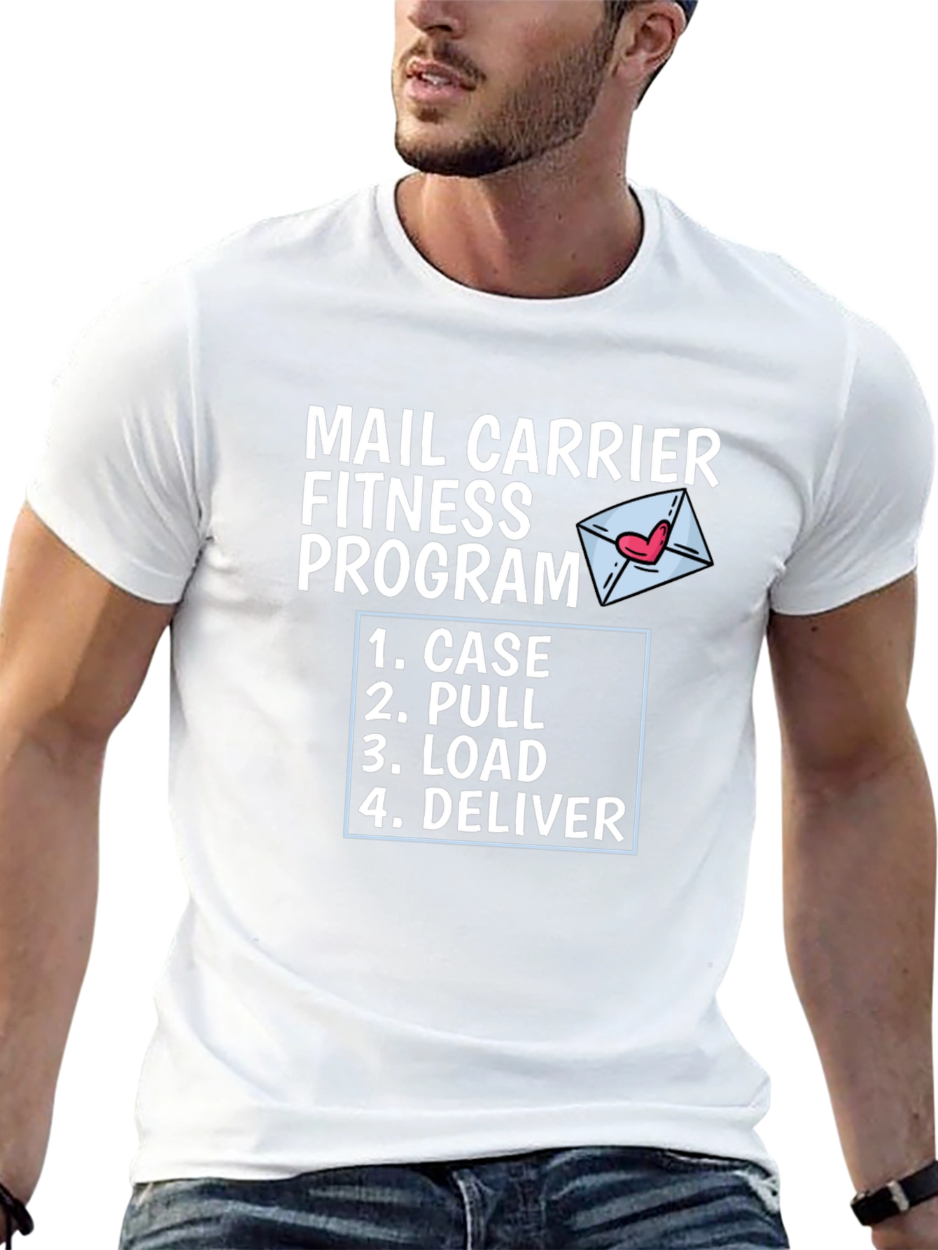 Mail Carrier Fitness Program Black T-Shirt
