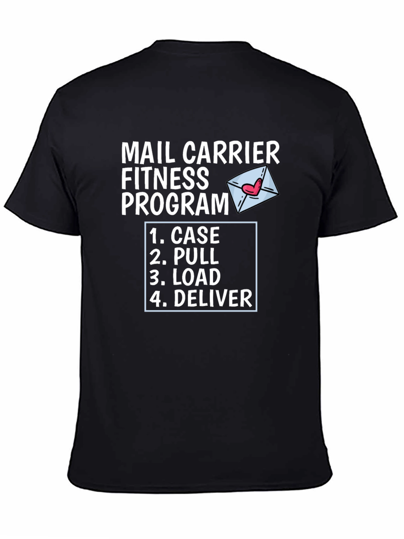 Mail Carrier Fitness Program Black T-Shirt